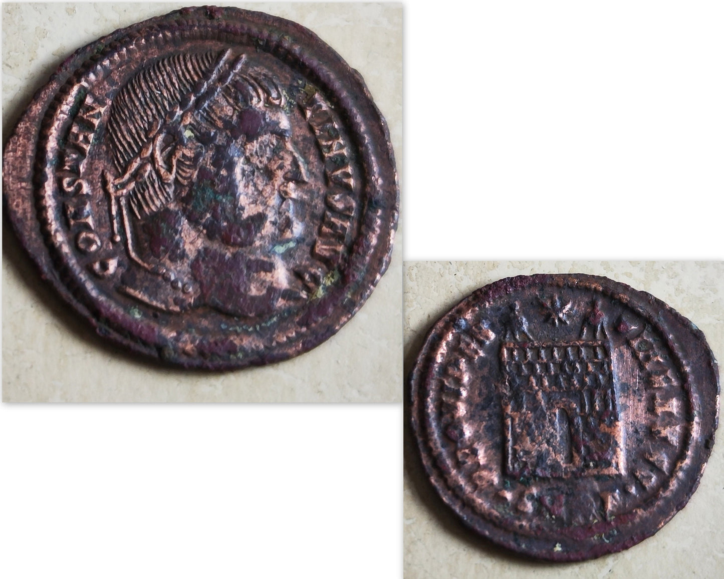 Constantine the Great Silver Pendant, Christian Coin Necklace, Roman Coin Medallion, Ancient Coin Necklace, Antique Coin Vintage Gift