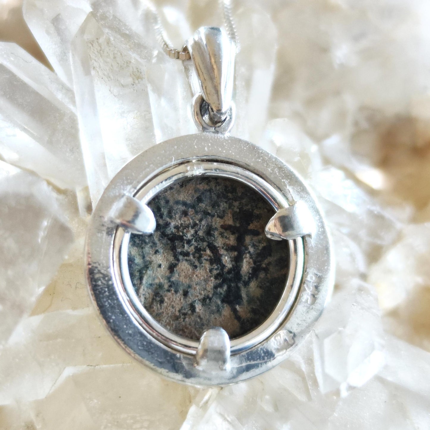 Antique Large Widow Mite Coin Necklace, Jesus Biblical Medallion, Christian Men Gift, Story Telling Jewelry, Marine Anchor Pendant