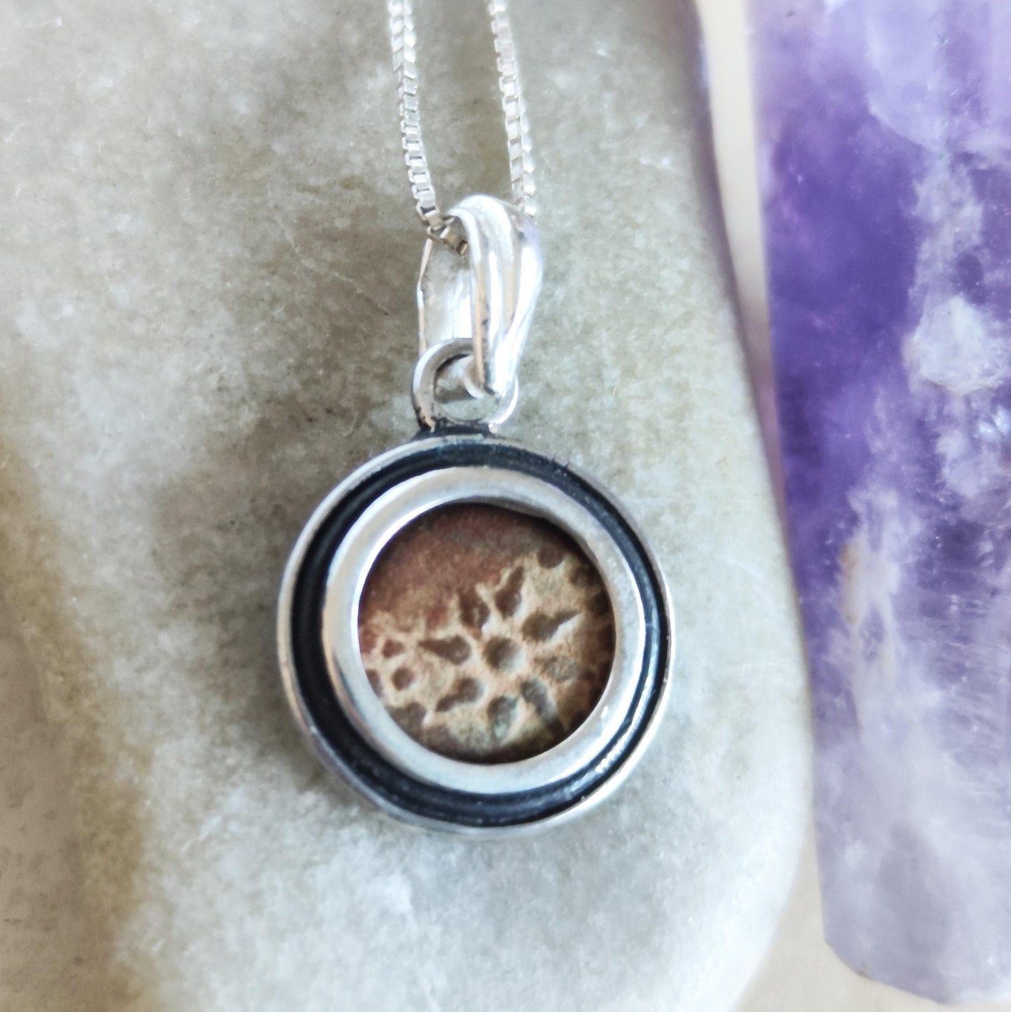 Genuine biblical widow mite coin necklace, Christian men medallion, antique minimalist silver charm, small Jesus pendant, Christmas Gift