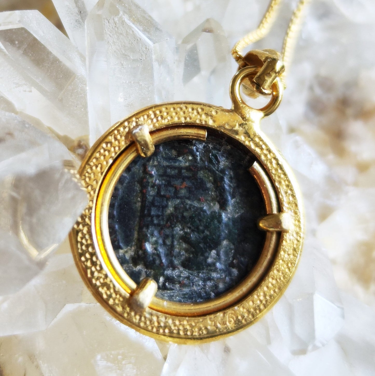 Authentic Certified Roman coin necklace, Antique Constantine the Great medallion, Emperor pendant, Vintage coin jewelry, unisex gift idea