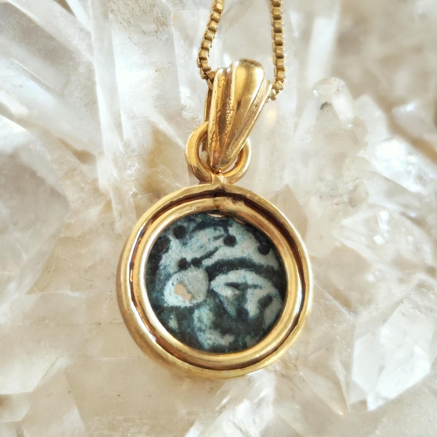 Widow's Mite Coin Necklace: Authentic Ancient Coin, 18K Gold-Plated Sterling Silver Barr Designs