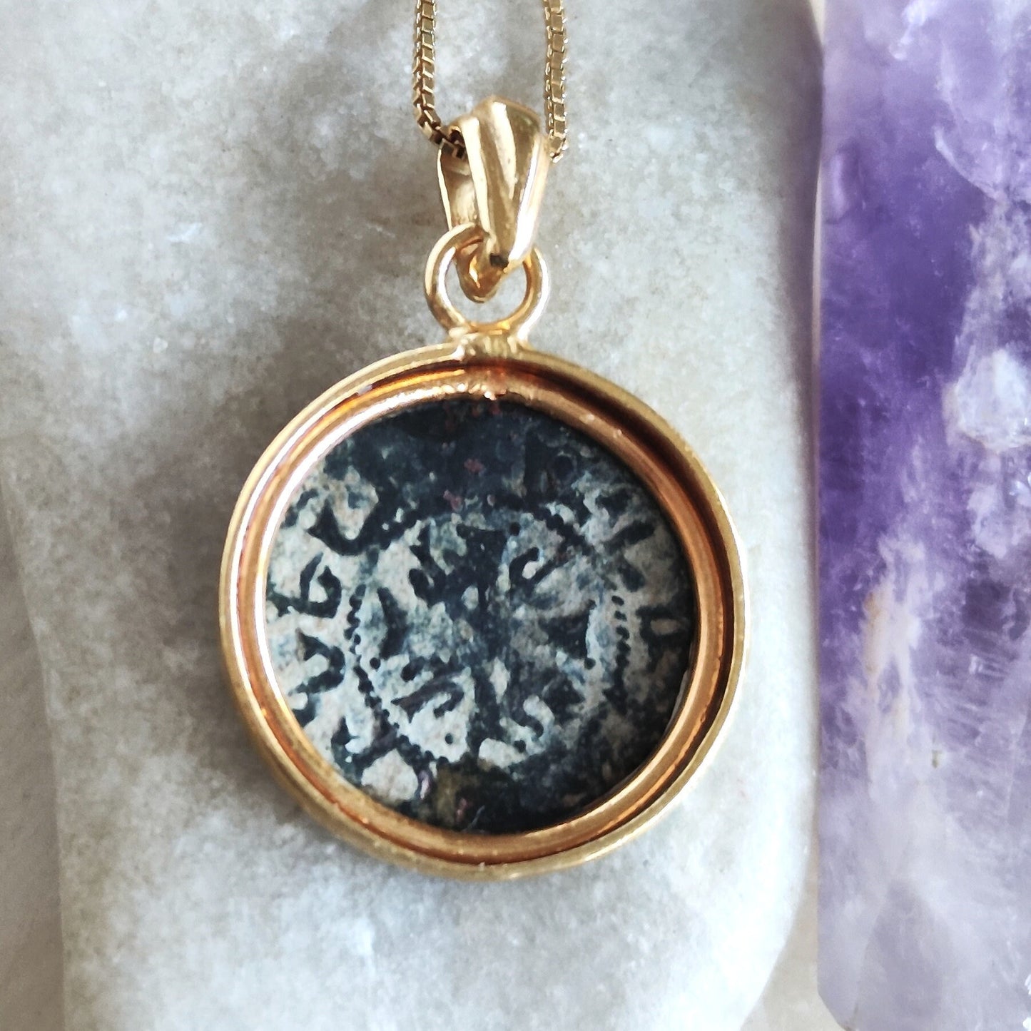 Ancient Crusader Knight Coin Pendant, Christian Cross Necklace, Horse Coin Gold Plated Necklace, Armenia Cilicia Coin, History Buff Gift