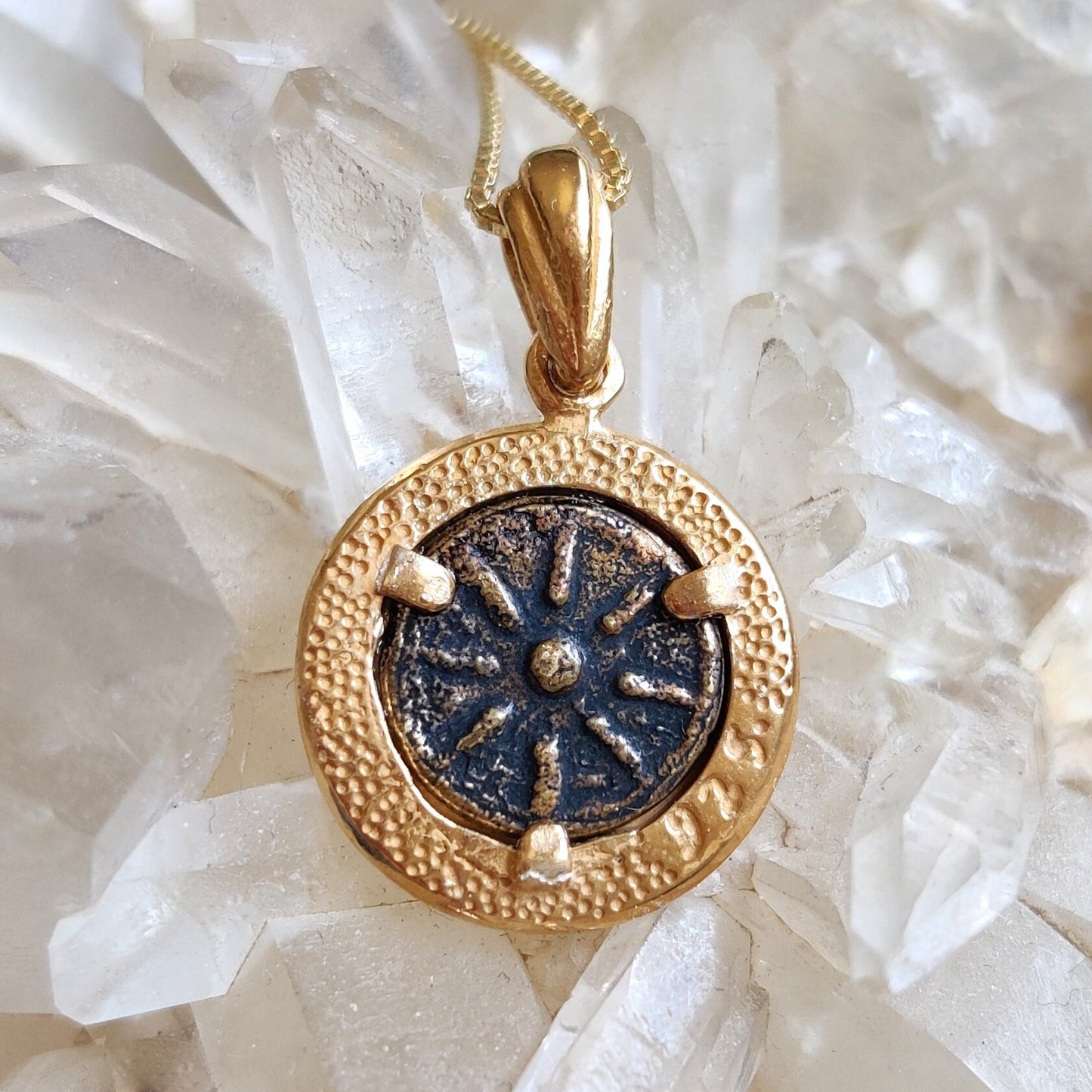 Widow's Mite Coin Replica Gold Necklace, Ancient Coin pendant, Christian Coin Pendant, Unisex Christmas Gift, Jesus Bible Coin Necklace