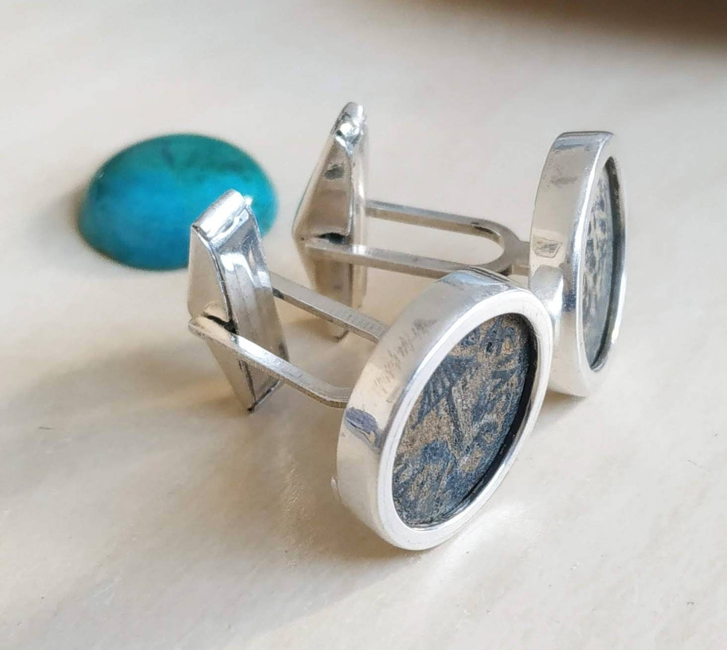 Antique Jewish Coin Cufflinks, Ancient king Herod Agrippa Coin Silver Cufflinks, Roman Coin cufflinks, History Gift for Men, Israeli jewelry