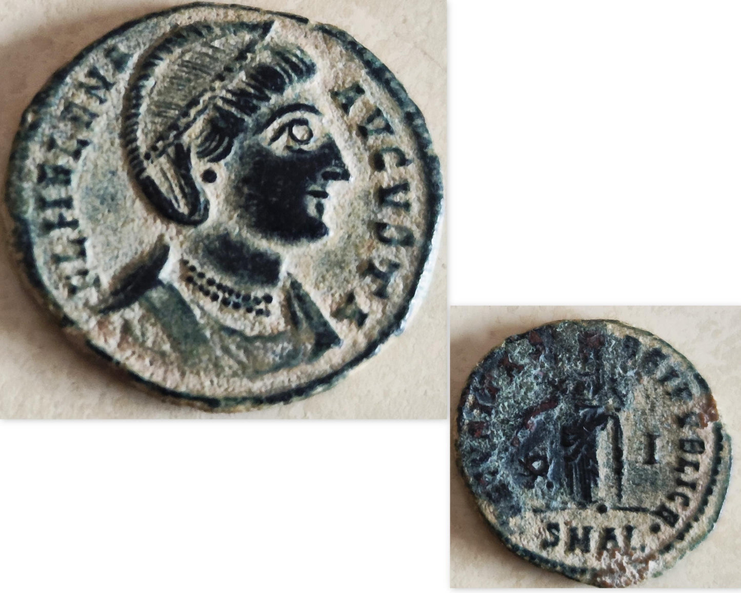 Real Ancient St. Helena Coin Necklace, Roman Christian Medallion, Mother of Constantine The Great Pendant, Saint Helen Gift for Women