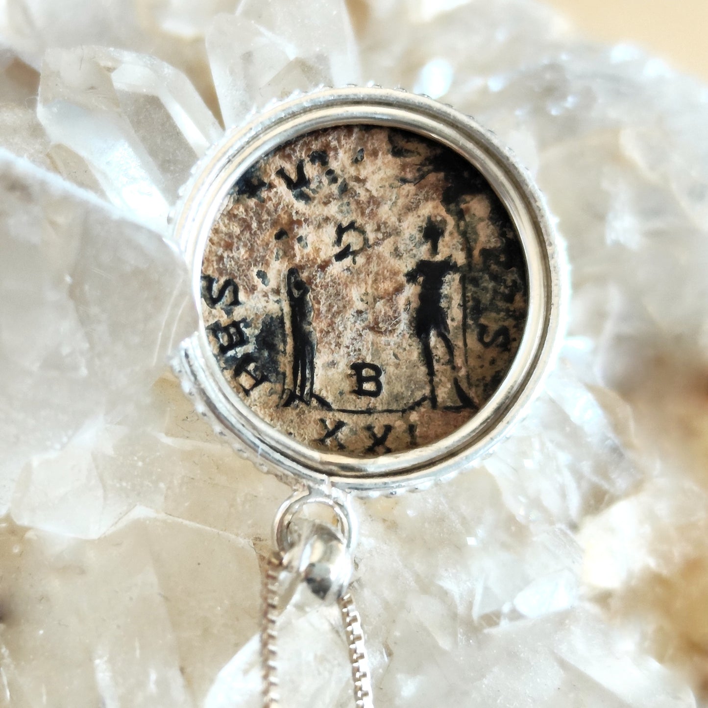 Emperor Aurelian Roman Coin Necklace, Authentic Certified Ancient Coin Silver Pendant, Antique Roman medallion, Vintage Pendant, unisex gift