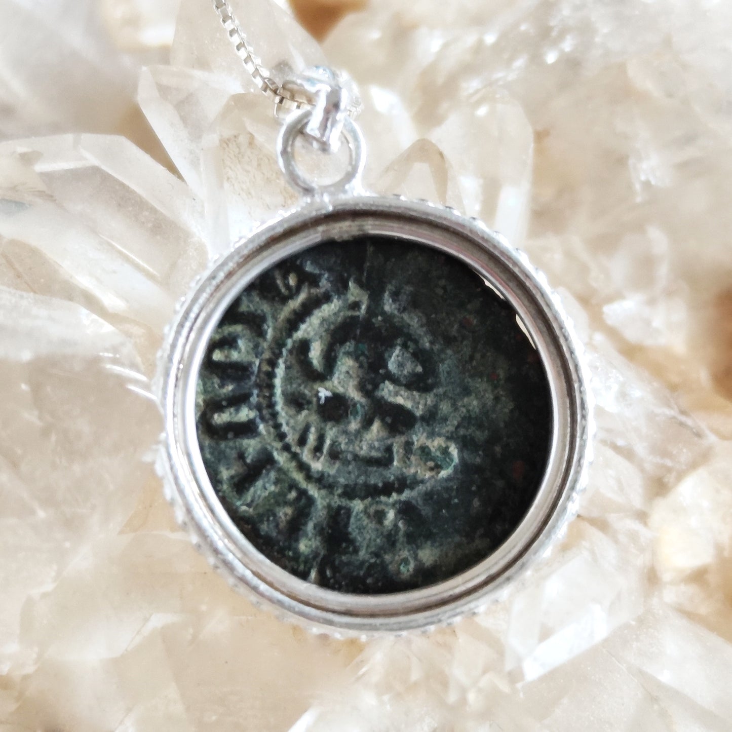 Ancient Armenian Kingdom Coin Necklace: Sterling Silver Crusader Latin Cross Pendant Barr Designs