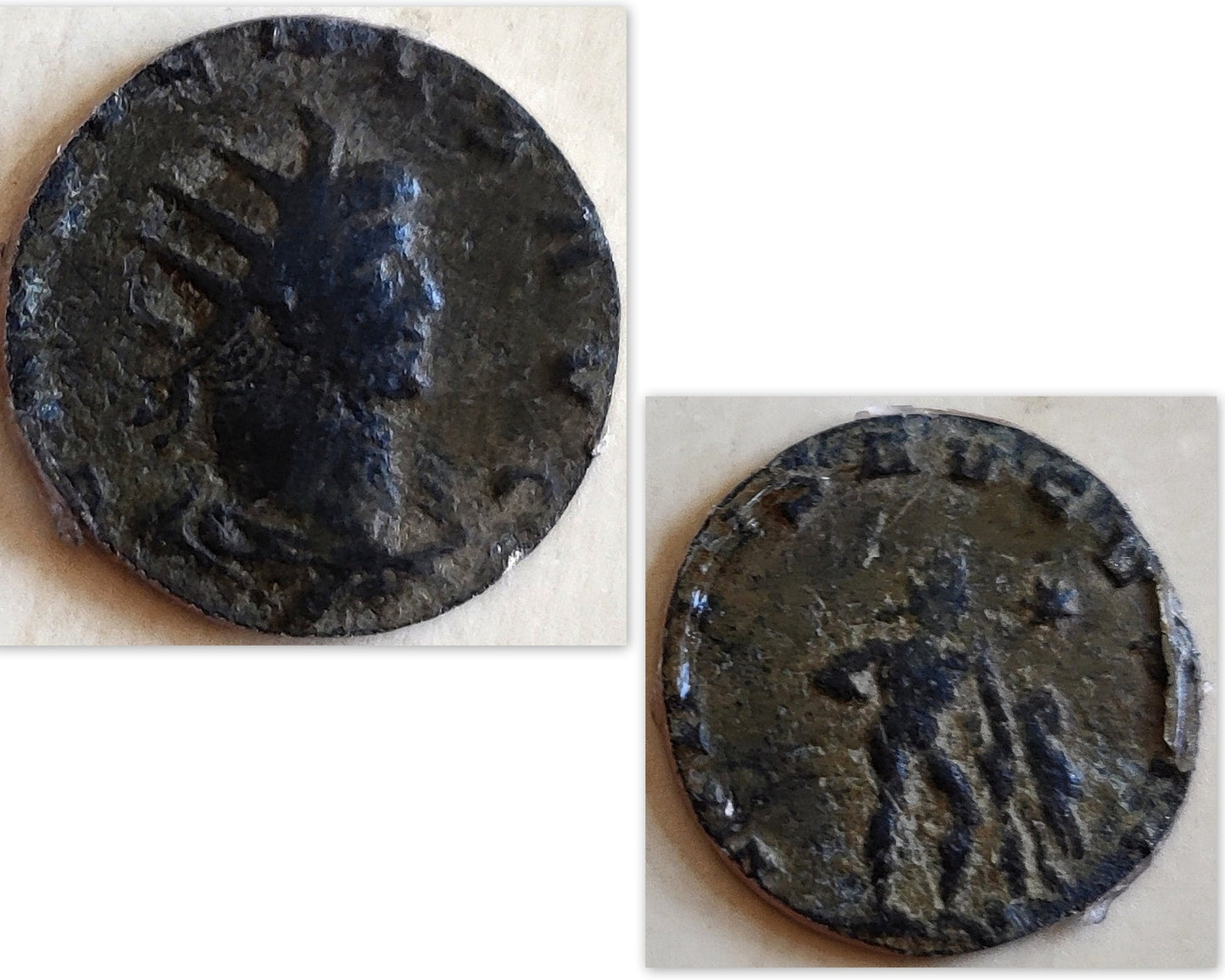Genuine Roman Coin Pendant, Emperor Gallienus Roman Coin Necklace, Ancient Coin Necklace, Vintage Antique Gold Coin Pendant, Vintage Jewelry