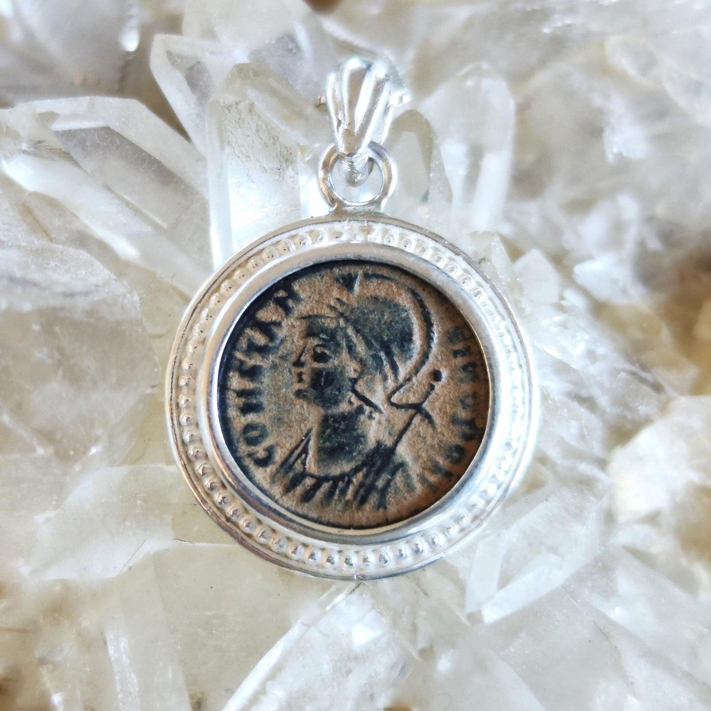 Constantine the Great Pendant, Christian Coin Necklace, Roman Coin Necklace, Ancient Coin Necklace, Antique Coin Pendant, Christian Gift