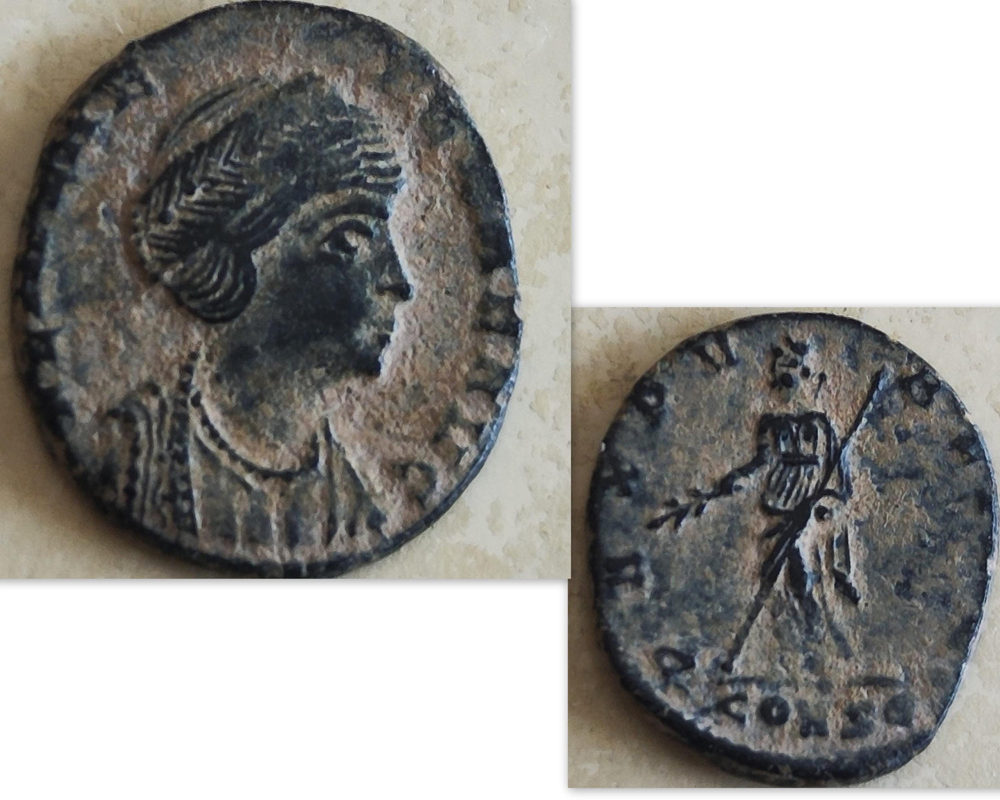 Antique Saint Helena Coin Necklace, Roman Christian Small Medallion for Women, Constantine the Great Mother Pendant, Empress St. Helen charm