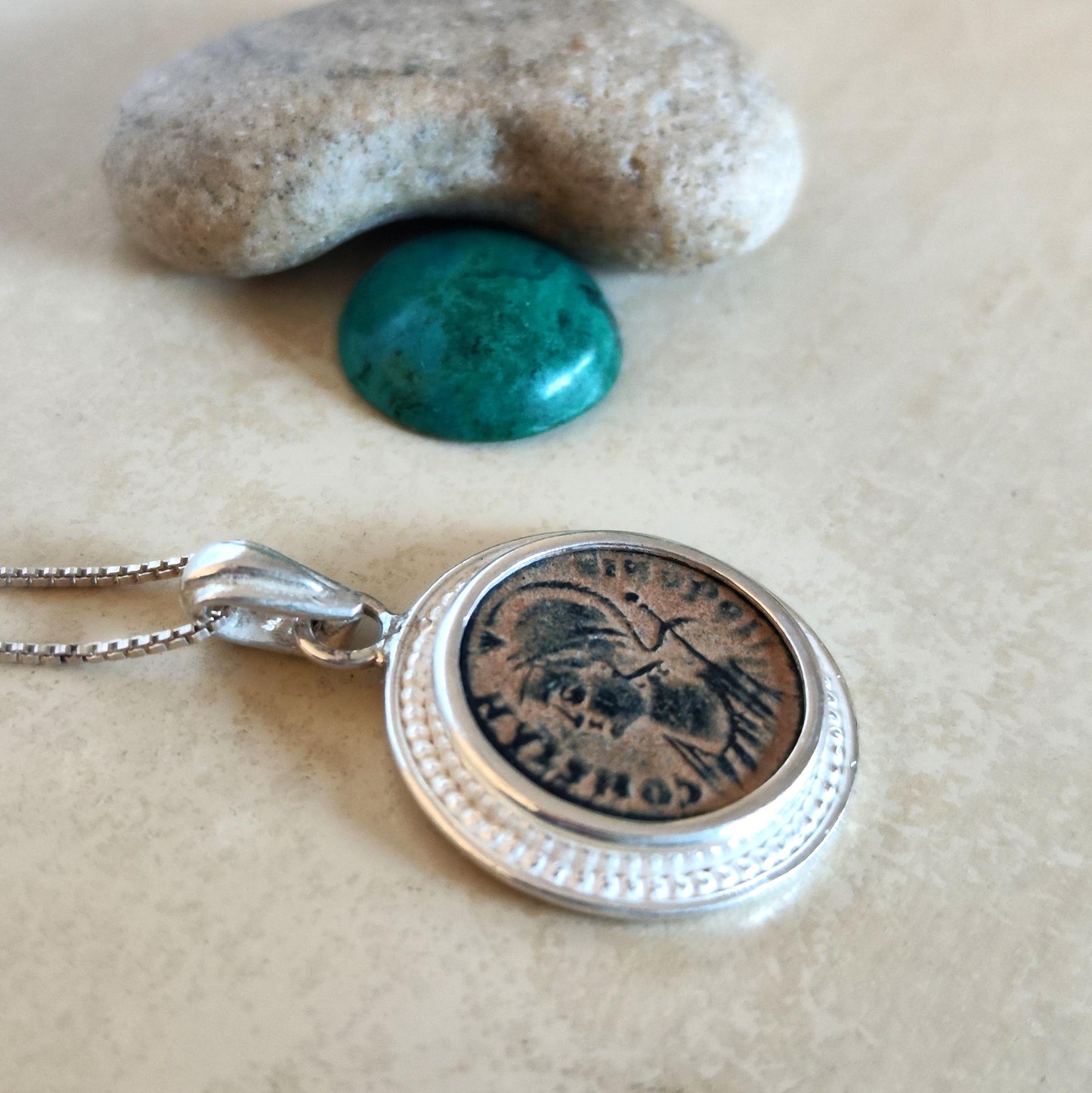 Constantine the Great Pendant, Christian Coin Necklace, Roman Coin Necklace, Ancient Coin Necklace, Antique Coin Pendant, Christian Gift