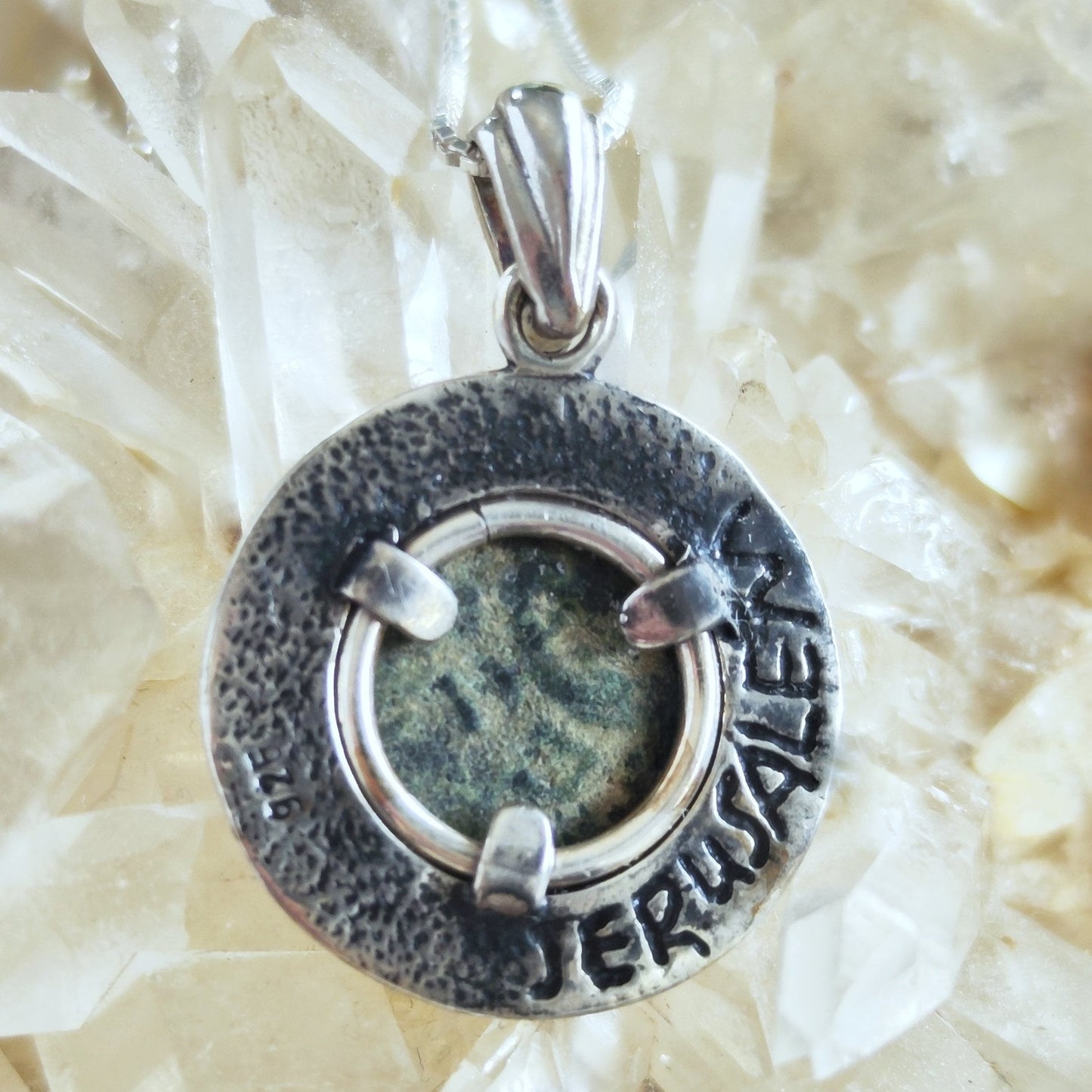 Ancient Widow's Mite Coin Pendant: Sterling Silver Religious Medallion Barr Designs