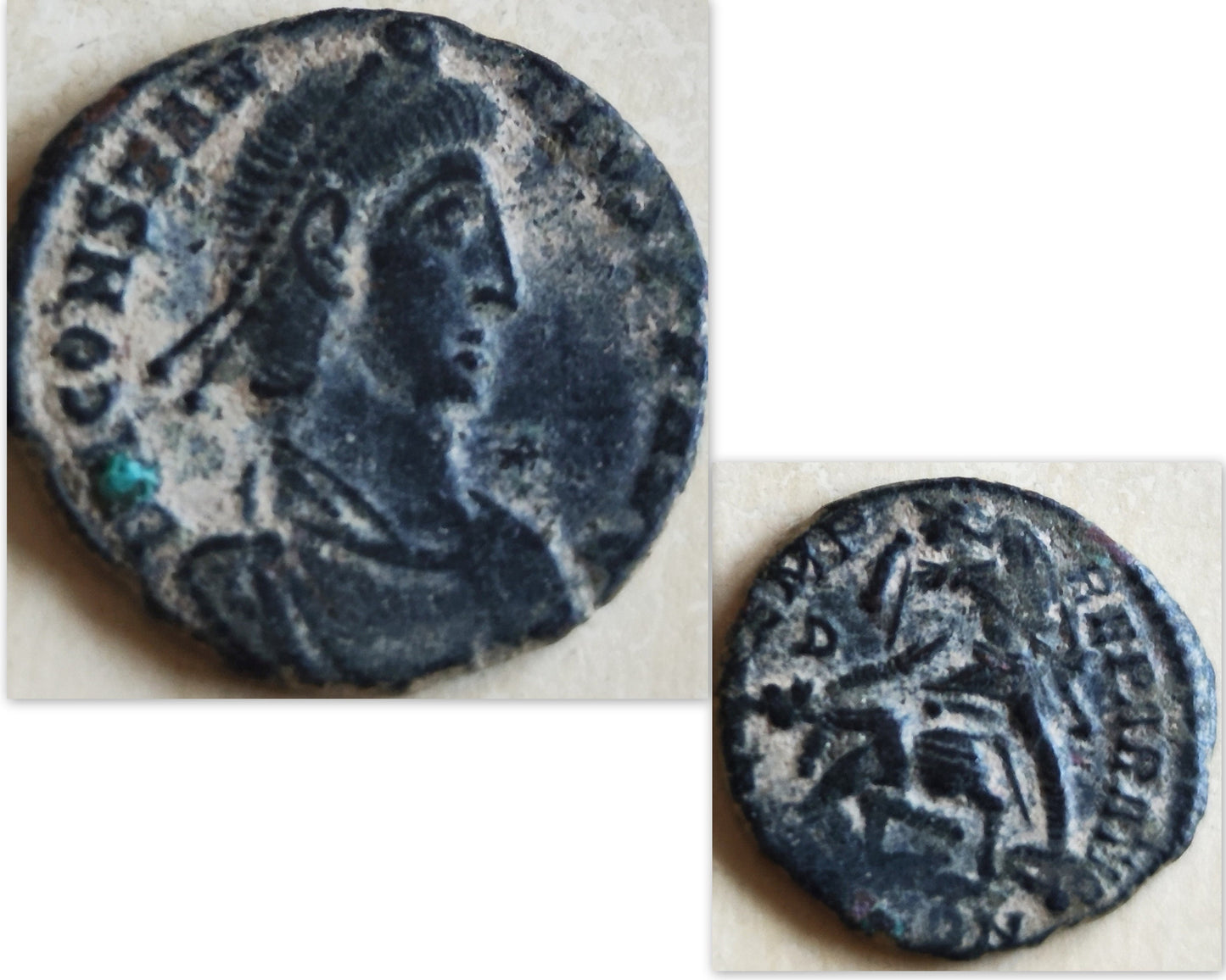 Roman Coin Silver Necklace, Antique Emperor Constantius Medallion, Men Coin Pendant, History Buff Jewelry, Unisex Bronze Coin Pendant