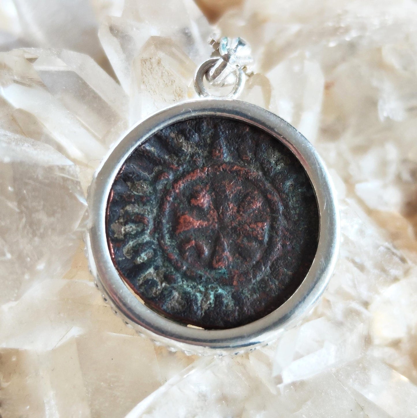 Ancient Latin Cross Coin Silver Necklace, Antique Crusader Knight Templar Coin Medallion, Medieval Armenia Kingdom Pendant, Christian Gift