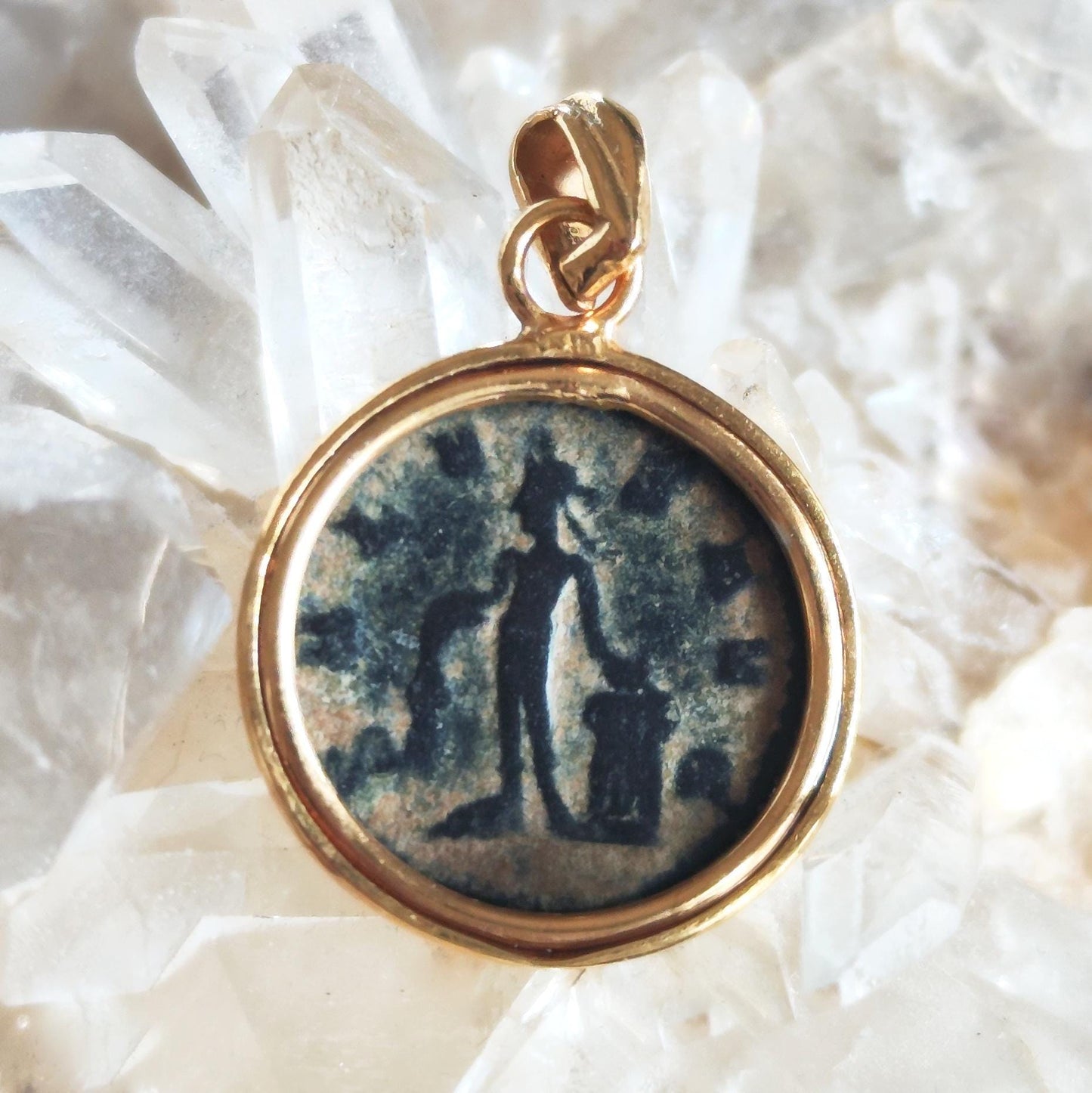 Emperor Claudius Roman Coin Necklace, Ancient Coin Pendant Medallion, Vintage Gift Idea, History Lover Jewelry