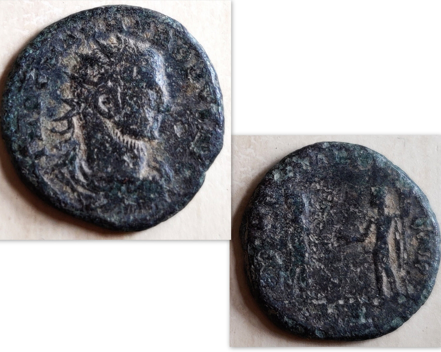 Antique Roman Empire Coin Silver Necklace, 3rd Century Valerian Pendant, Vintage Style Jewelry