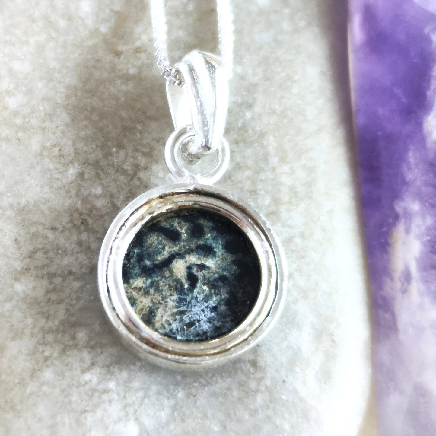 Widow's Mite Coin Necklace: Sterling Silver Ancient Biblical Jewelry Barr Designs