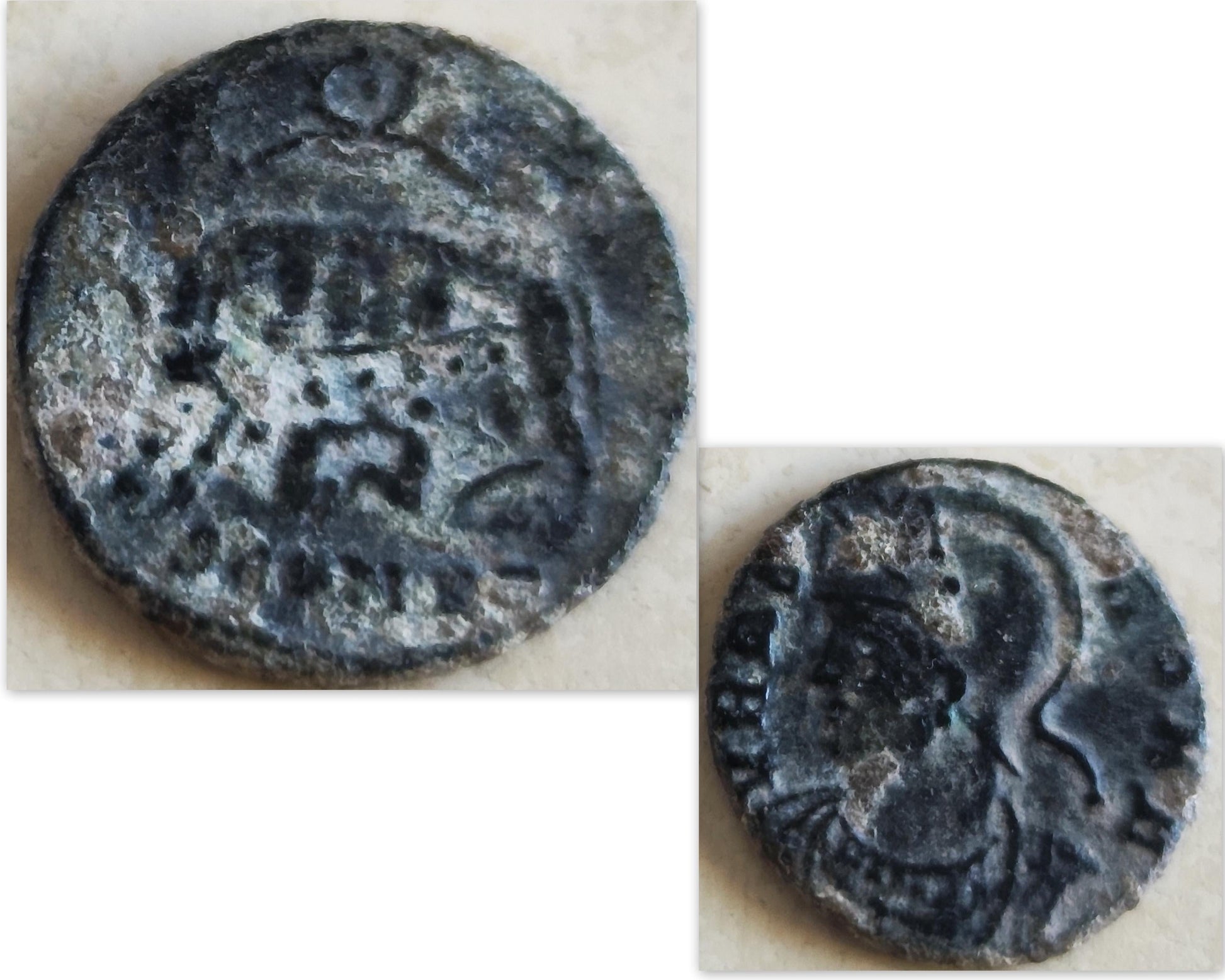 Genuine Roman Romulus & Remus coin necklace, Vintage Medallion, Antique Constantine She Wolf Bronze Coin Barr Designs