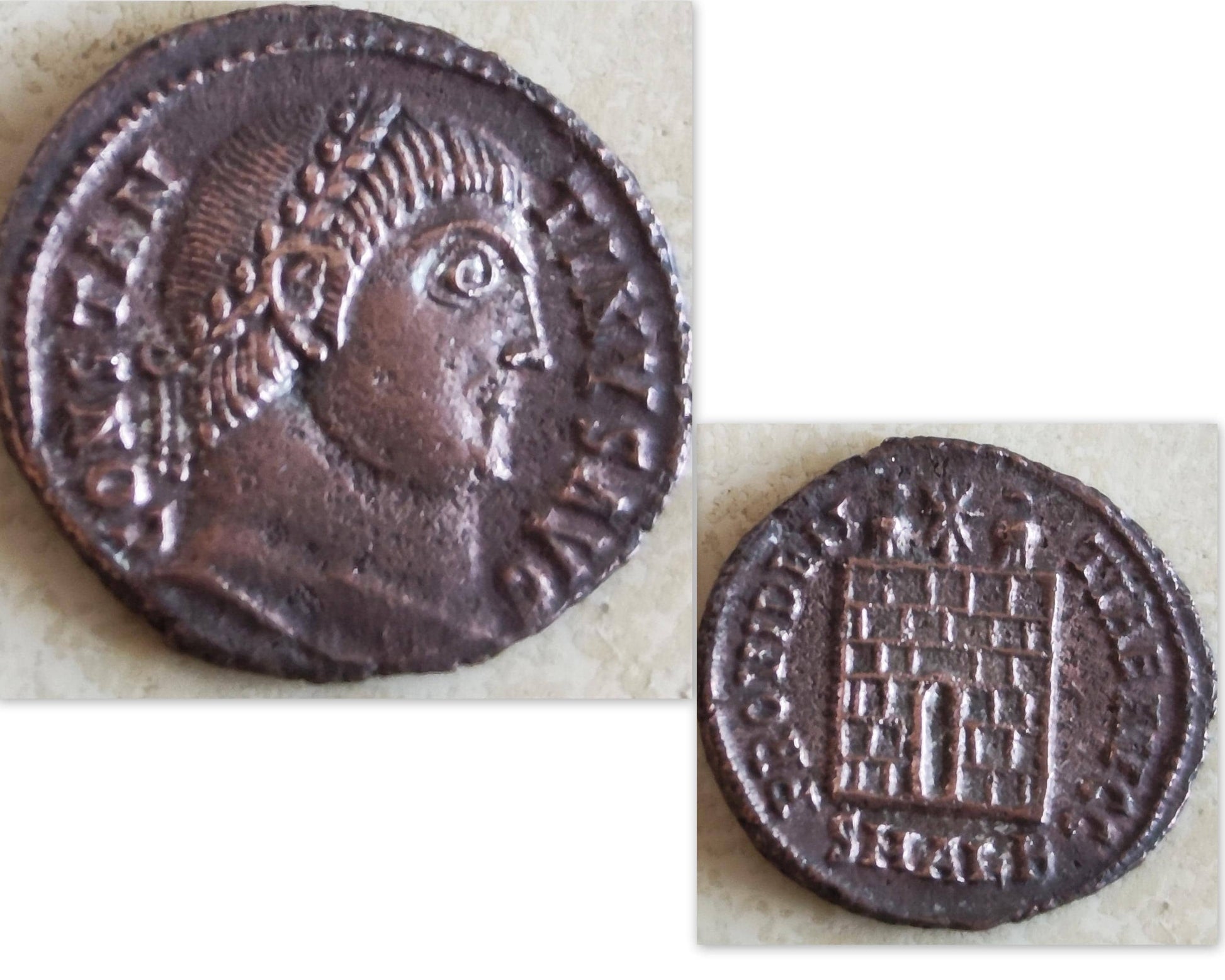Ancient Constantine I Coin Necklace, Sterling Silver Pendant, History Gift Barr Designs