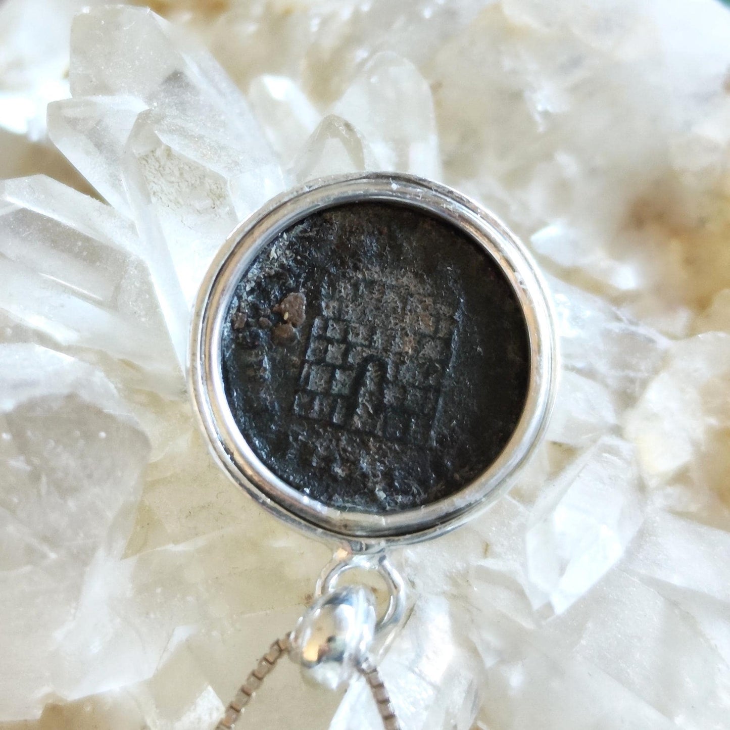 Antique Roman Coin Necklace: Emperor Constantius II, Sterling Silver Pendant Barr Designs