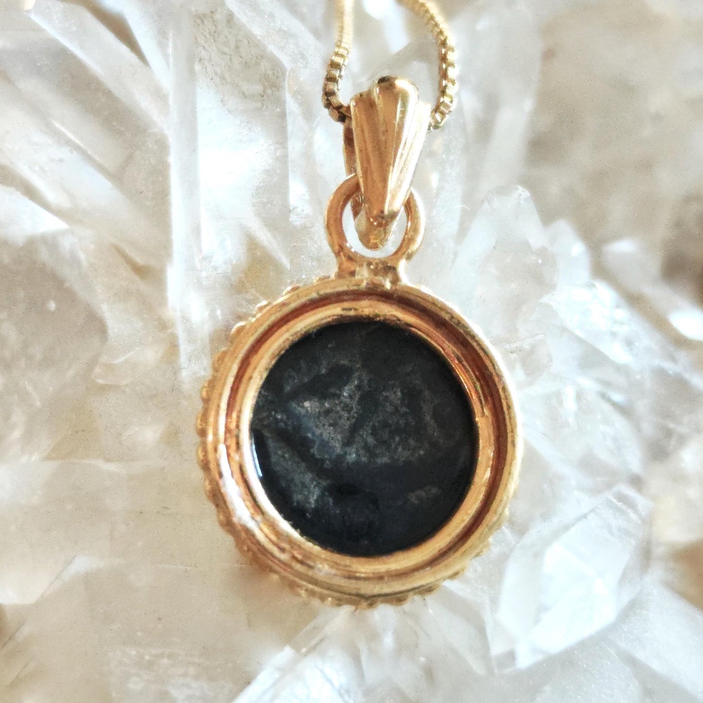 Widow's Mite Coin Necklace: Authentic Biblical Small Pendant in 18K Gold & Sterling Silver Barr Designs