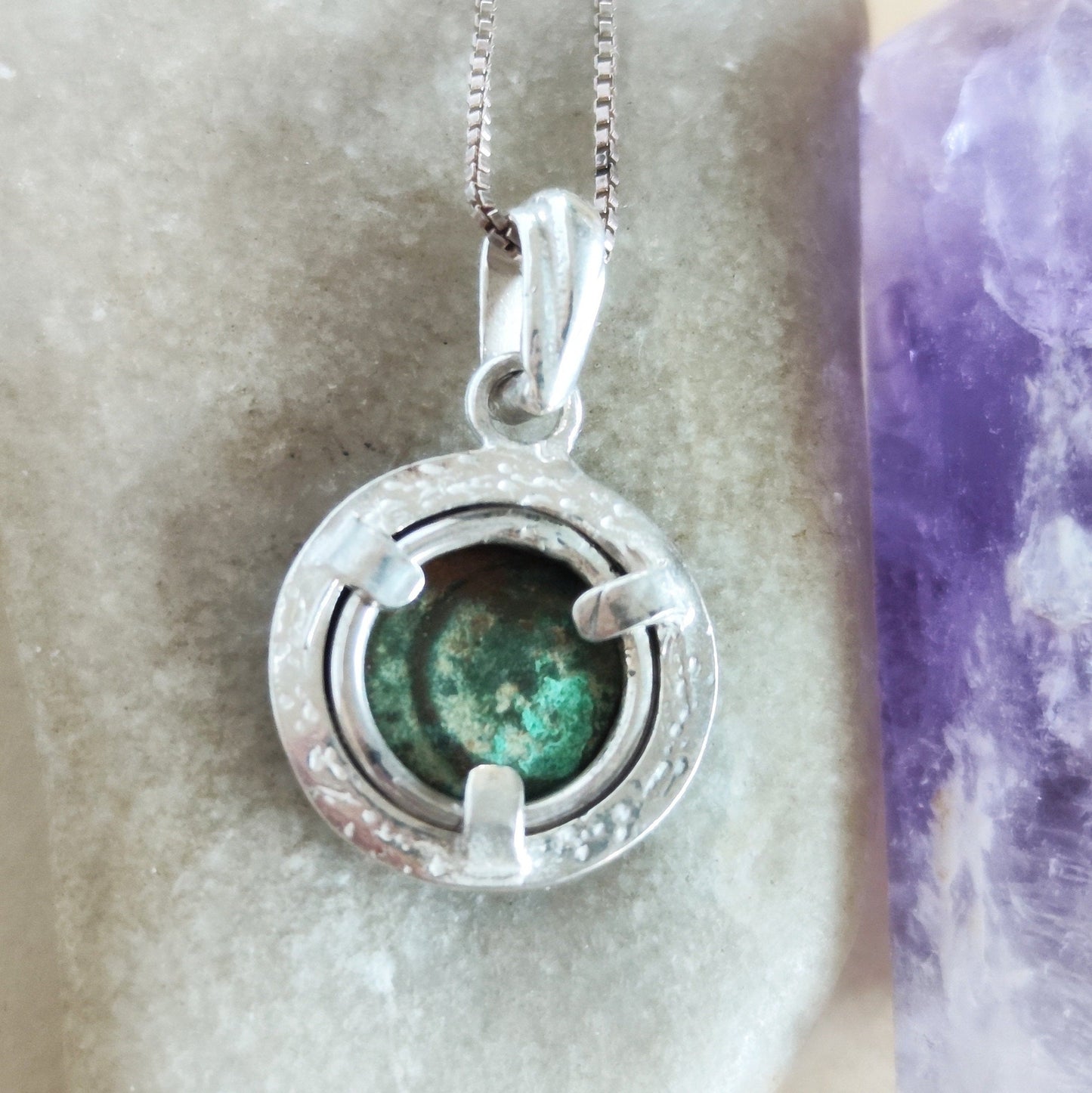 Widow's Mite Silver Pendant: Ancient Coin Christian Necklace Barr Designs