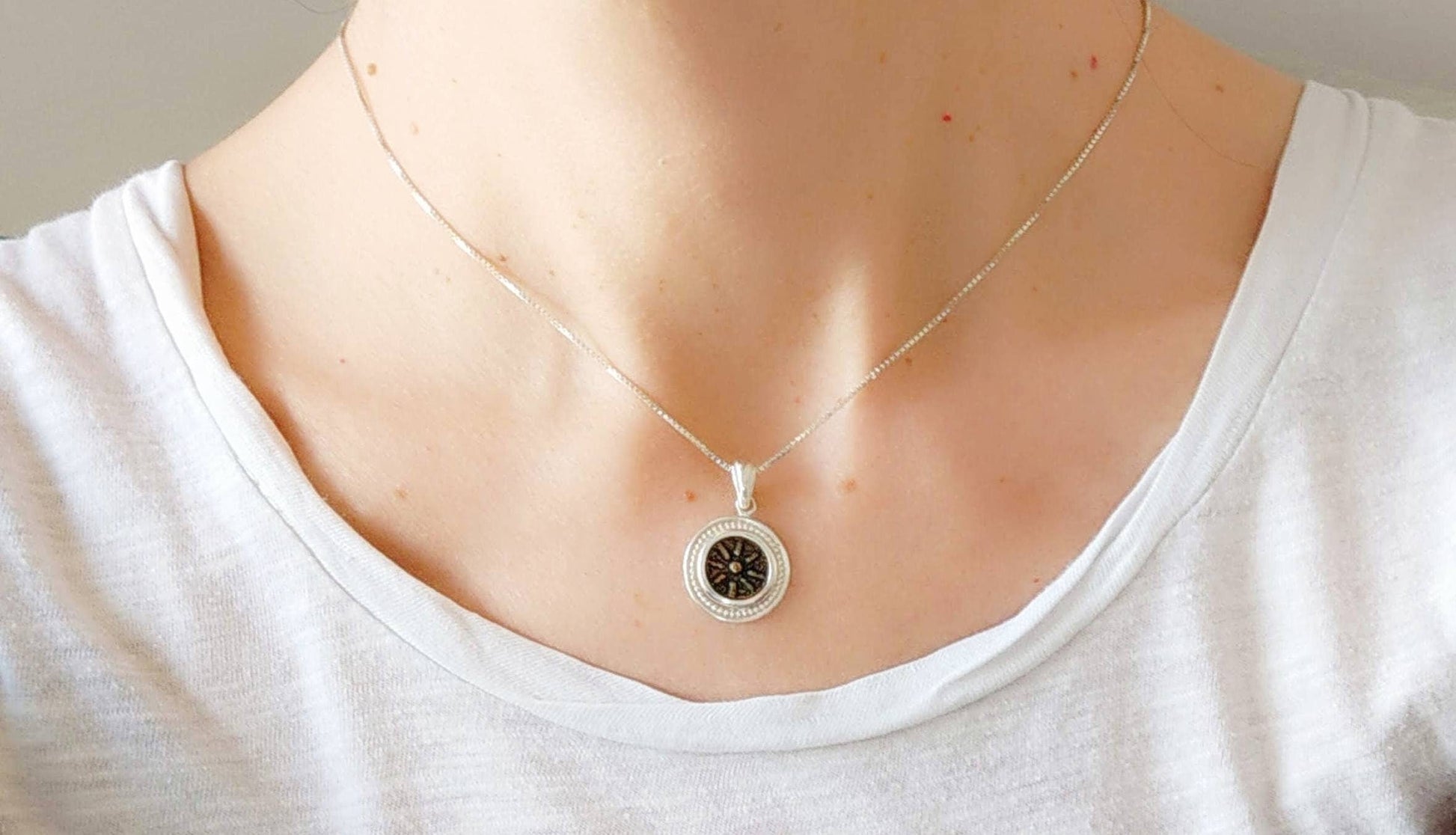 Sterling Silver Widow's Mite Coin Necklace: Ancient Replica Pendant Barr Designs
