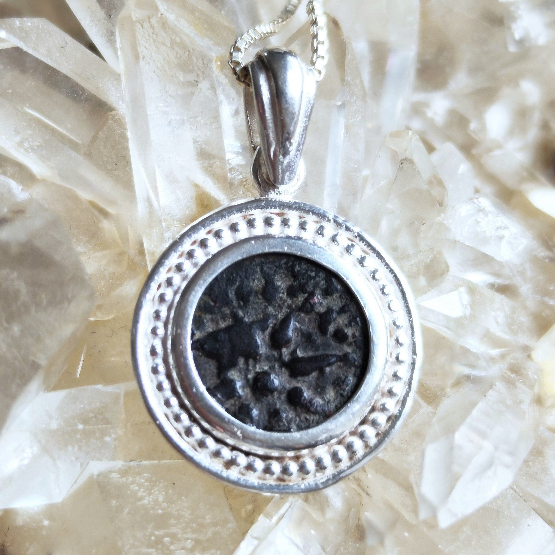 Sterling Silver Widow's Mite Pendant: Authentic Ancient Coin Necklace Barr Designs