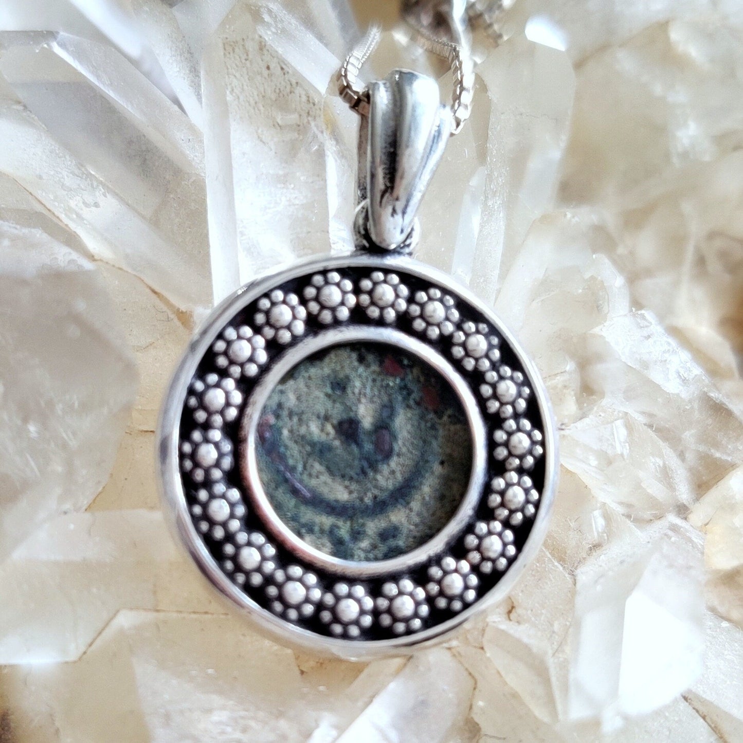 Widow Mite Coin Pendant: Sterling Silver Christian Necklace, Ancient Israeli Jewelry Barr Designs