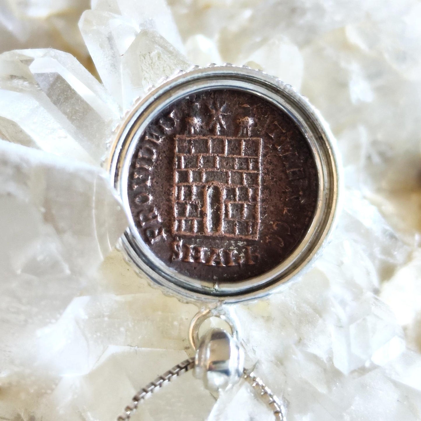 Ancient Constantine I Coin Necklace, Sterling Silver Pendant, History Gift Barr Designs