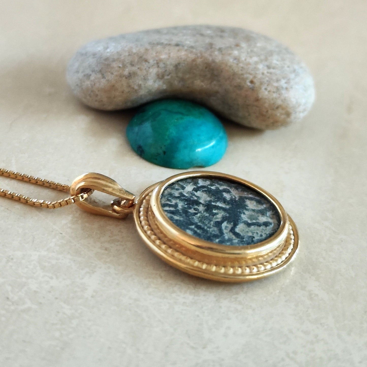 Authentic Crusader Coin Necklace, Horse Coin Gold Plated Pendant, Christian Latin Cross Pendant, Knights Templar Jewelry, Vintage Necklace