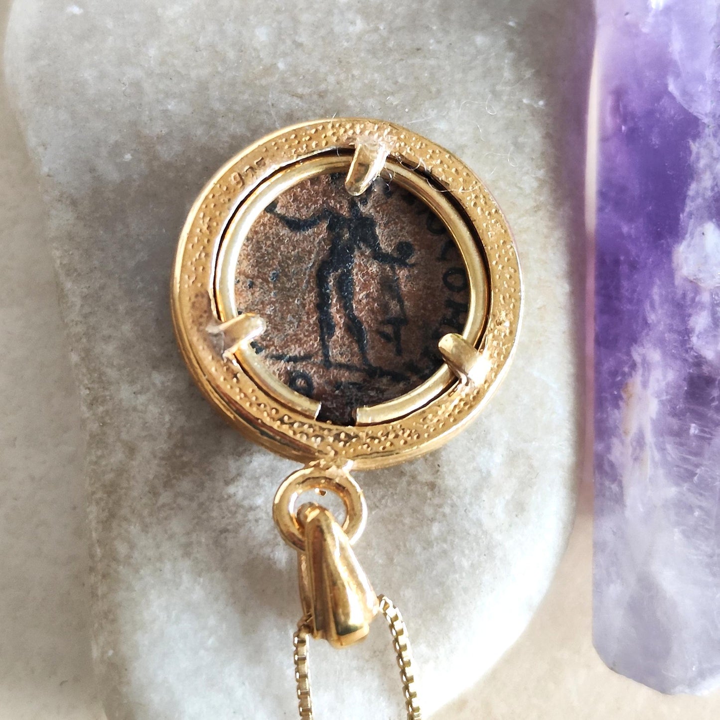 Constantine the Great Pendant, Christian Coin Necklace, Roman Coin Necklace, Ancient Coin Necklace, Antique Coin Pendant, Christian Gift