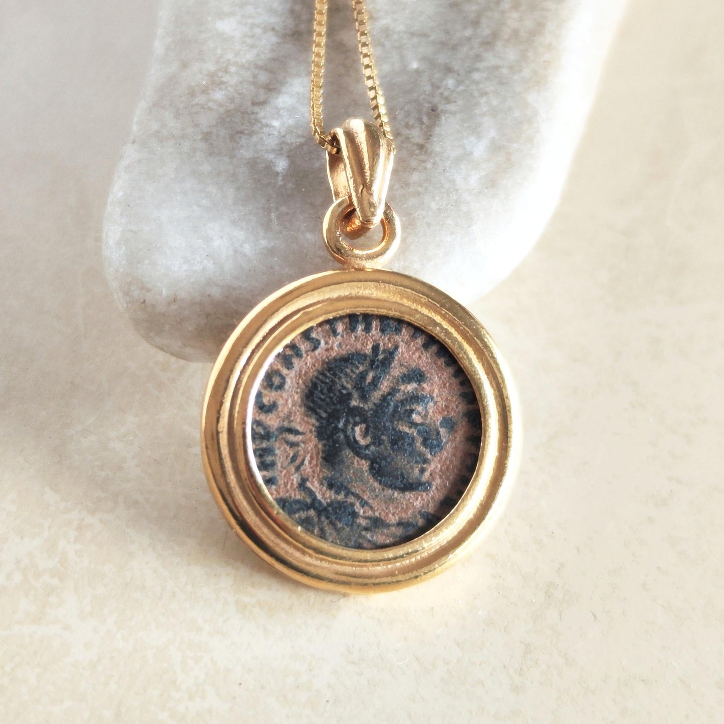 Constantine the Great Pendant, Christian Coin Necklace, Roman Coin Necklace, Ancient Coin Necklace, Antique Coin Pendant, Christian Gift Barr Designs
