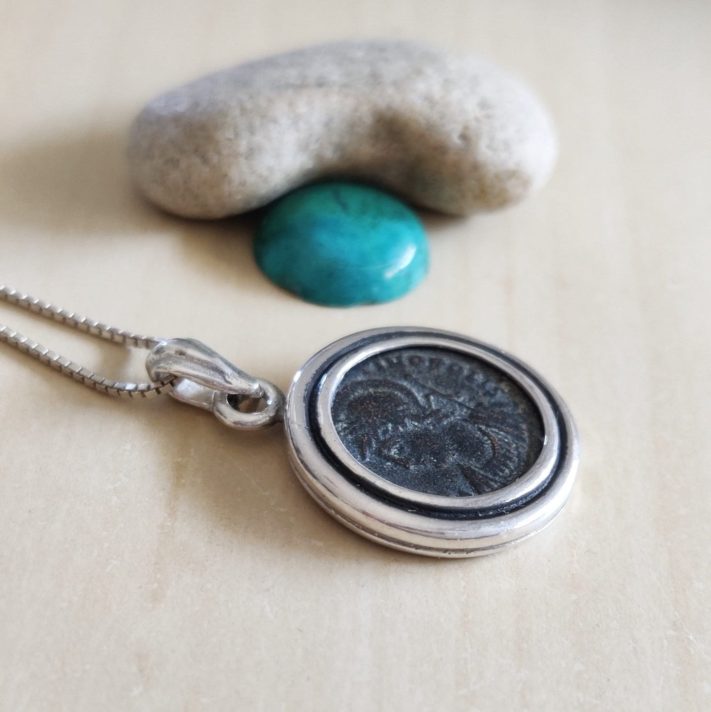 Roman Constantine the Great ancient Coin Medallion, Christian Men Necklace, Christmas Gift Idea Barr Designs