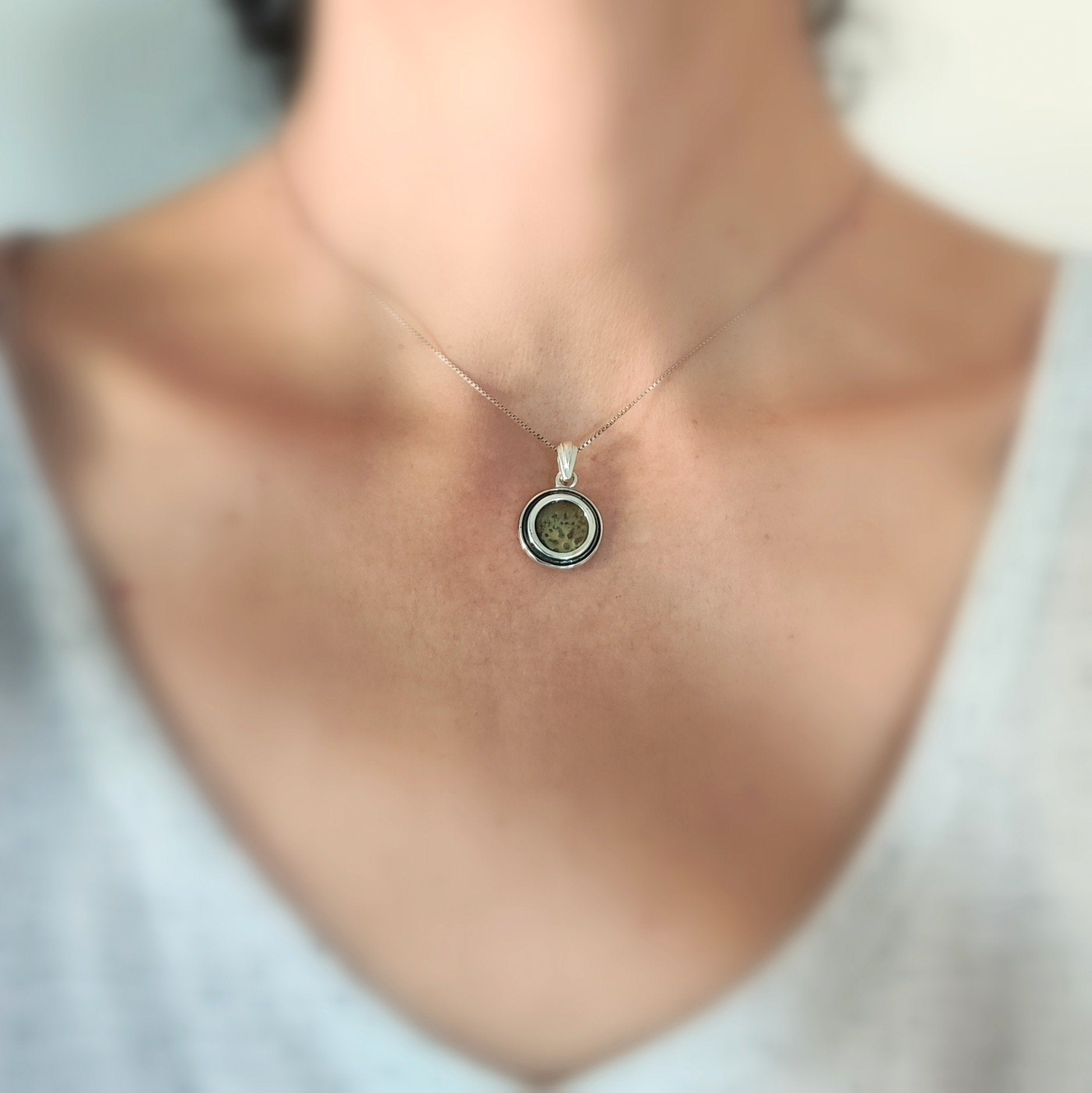 Widow's Mite Silver Pendant: Ancient Coin Christian Necklace Barr Designs