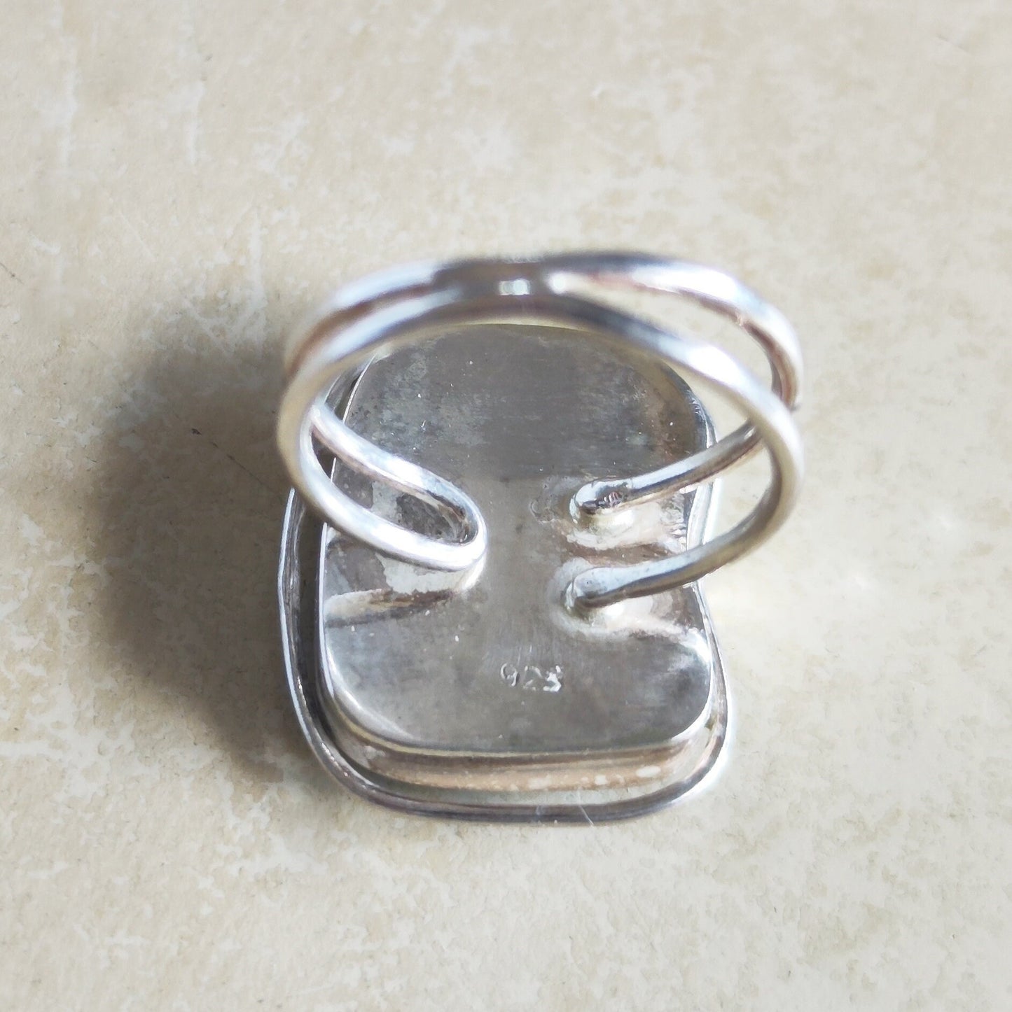 Ancient Roman Glass Silver Adjustable Ring, Iridescent Roman Glass Ring, Blue Pink Glass ring, Israel holy land jewelry