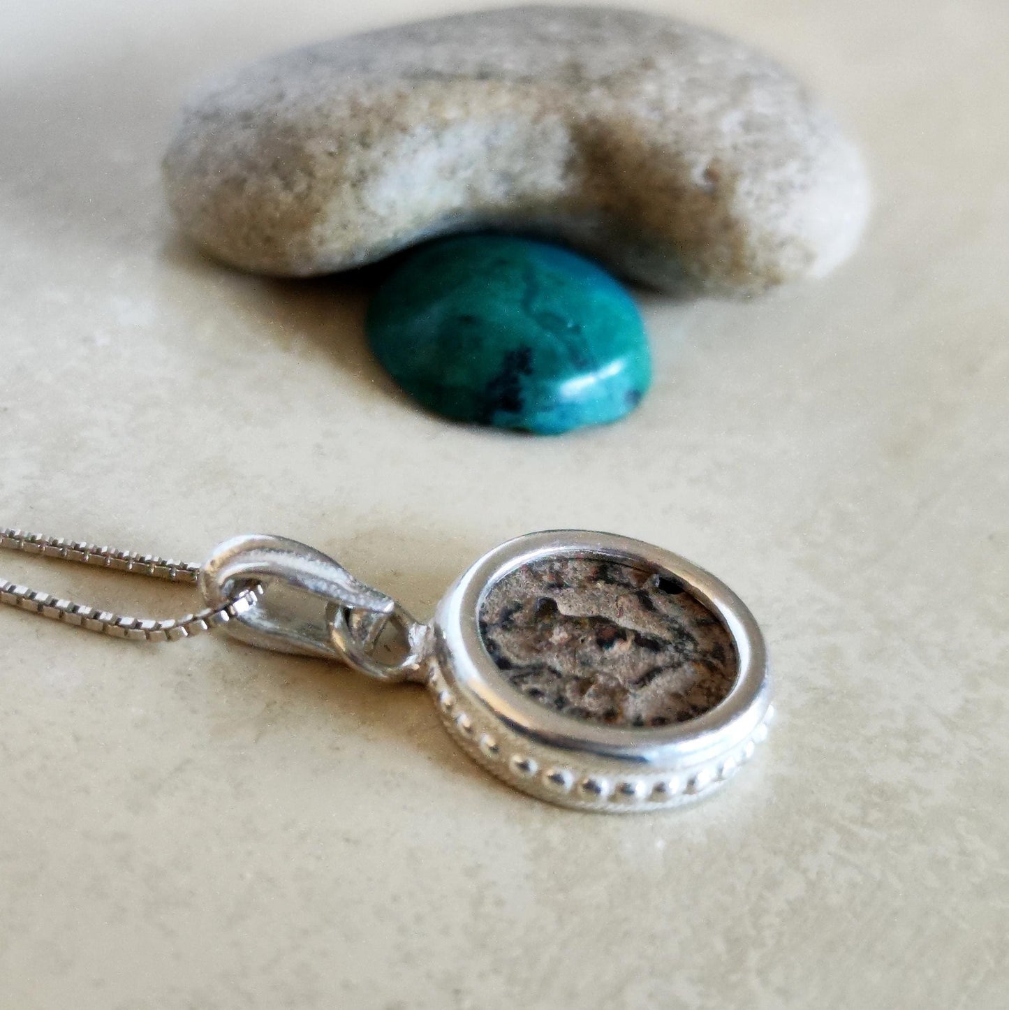 King Herod I Antique Coin Pendant: Sterling Silver, Jewish Roman Prutah Barr Designs