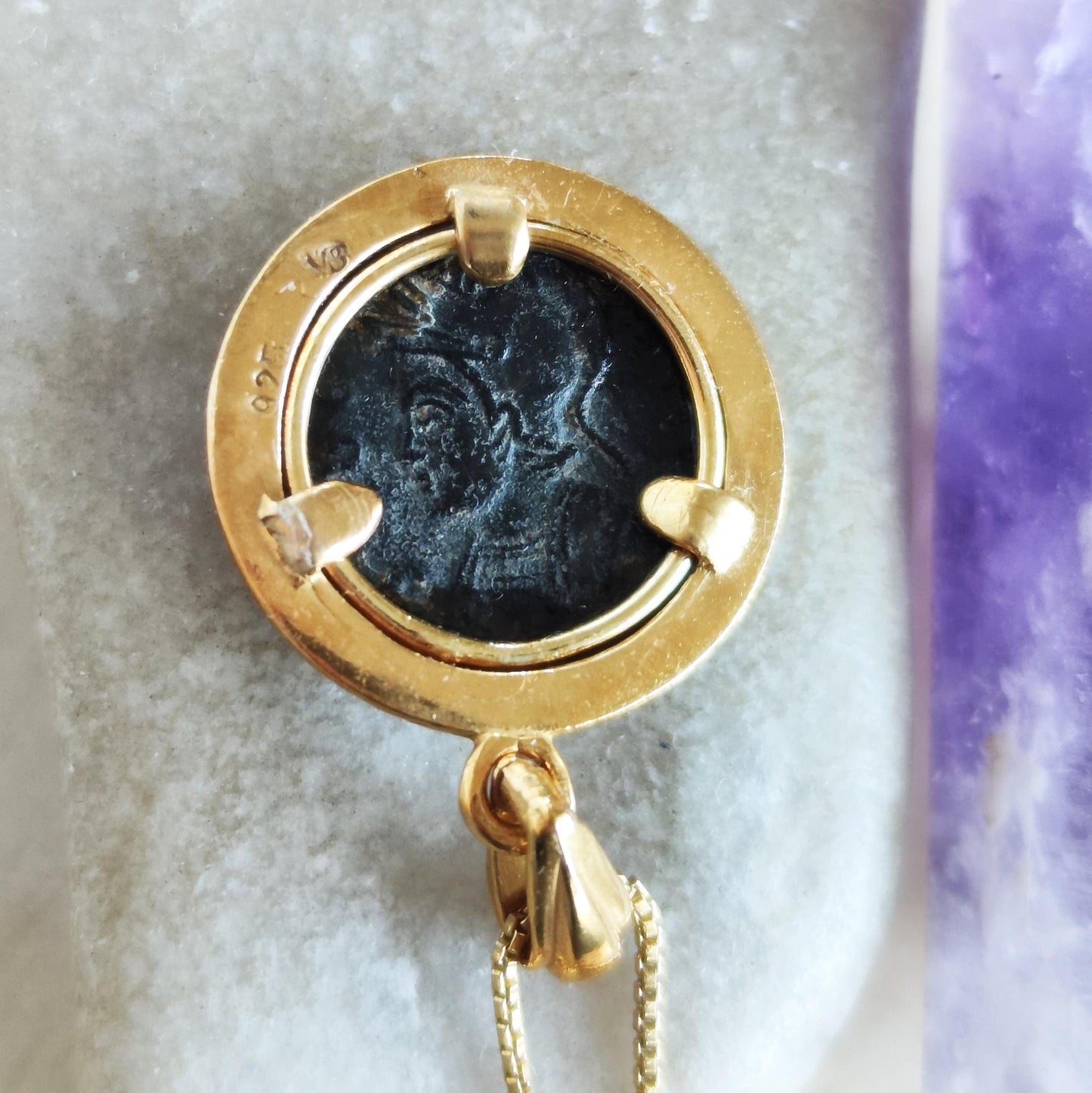 Romulus & Remus Wolf Coin Necklace: Ancient Roman Mythology Medallion Barr Designs