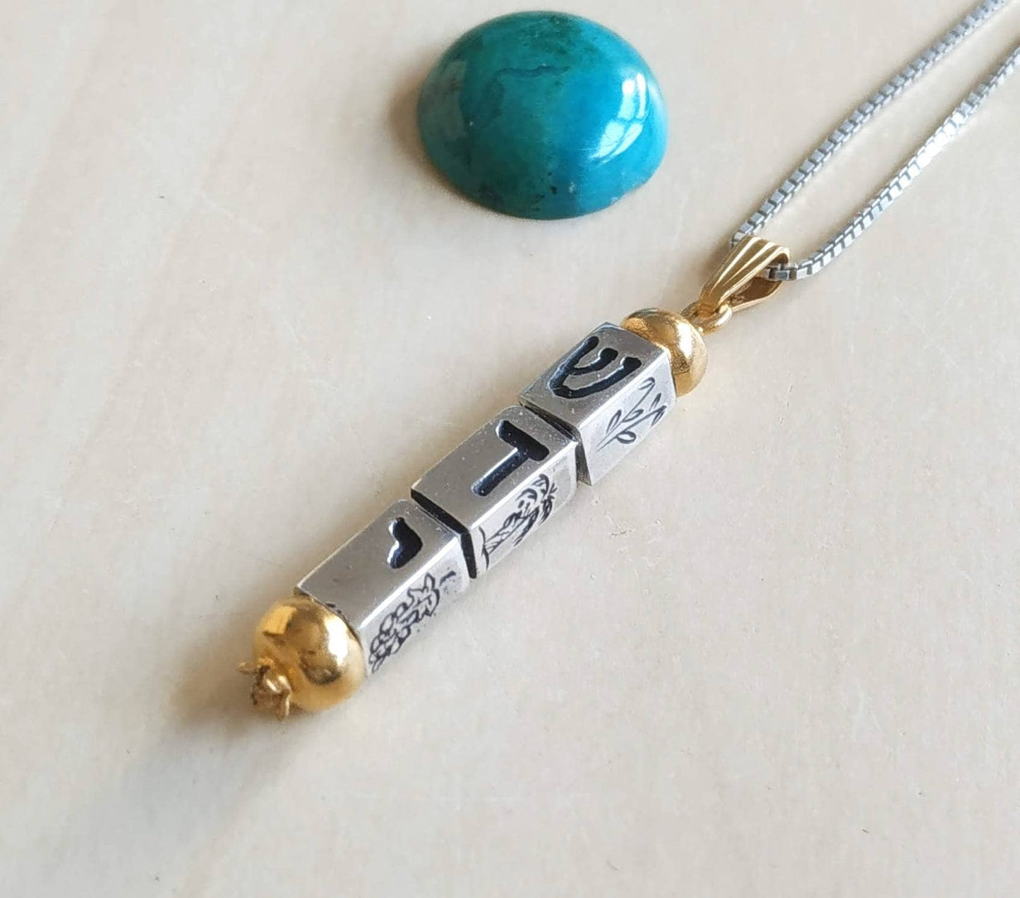 Mezuzah Pendant, Hebrew Necklace, Judaica Necklace, Spiritual Jewelry, Jewish Jewelry, Judaica Jewelry, Hebrew Jewelry, Jewish Gift, Shadai