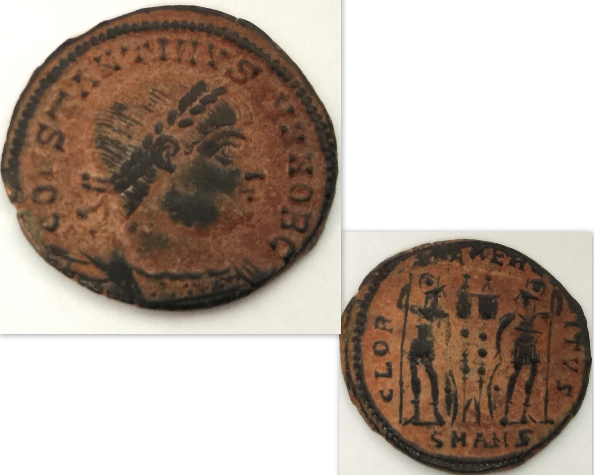 Genuine Roman Coin Pendant featuring Emperor Constantine II, Ancient Coin Vintage Necklace Barr Designs
