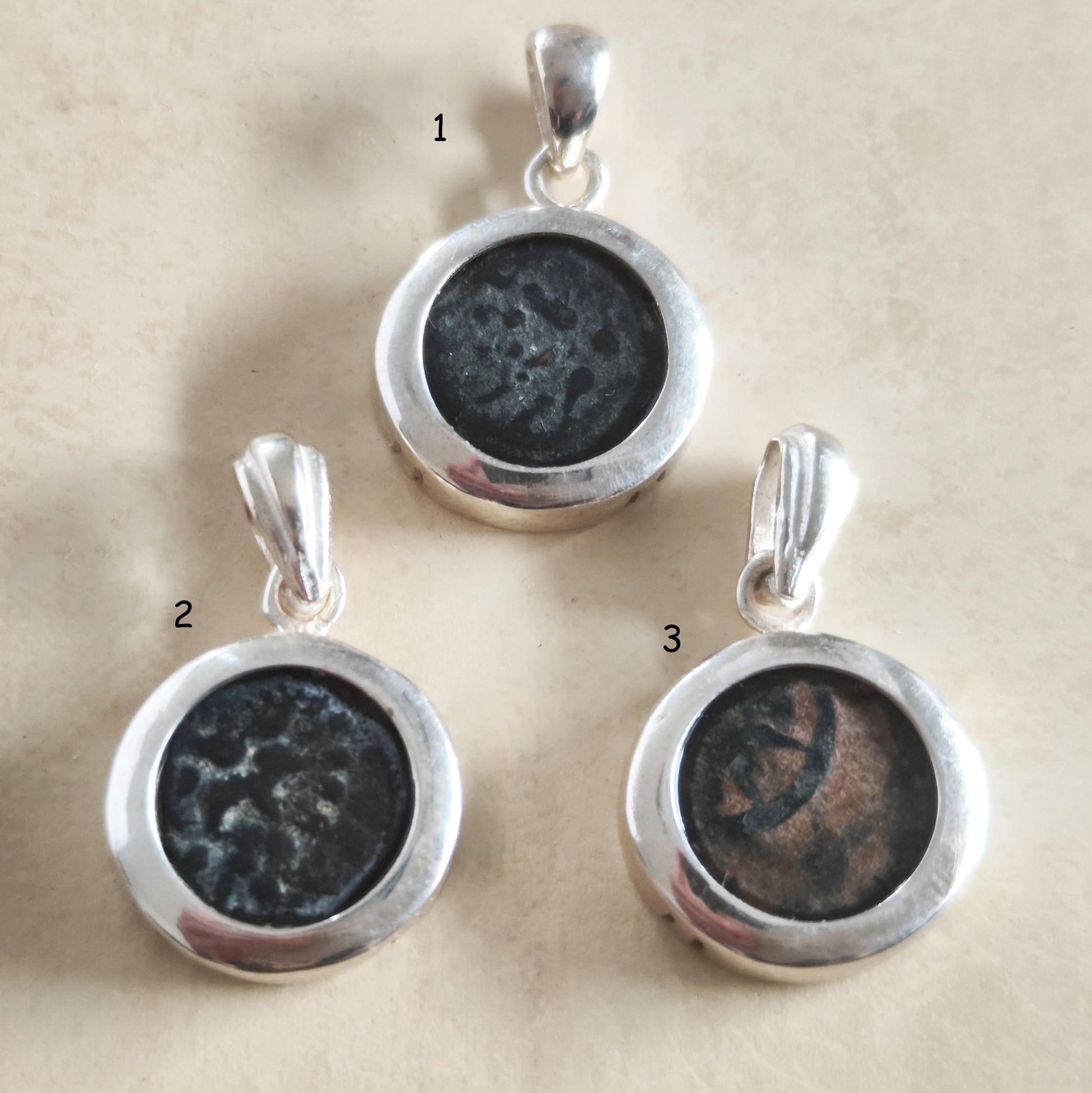 Widow's Mite Coin Necklace: Authentic Antique Silver Jesus Pendant Barr Designs