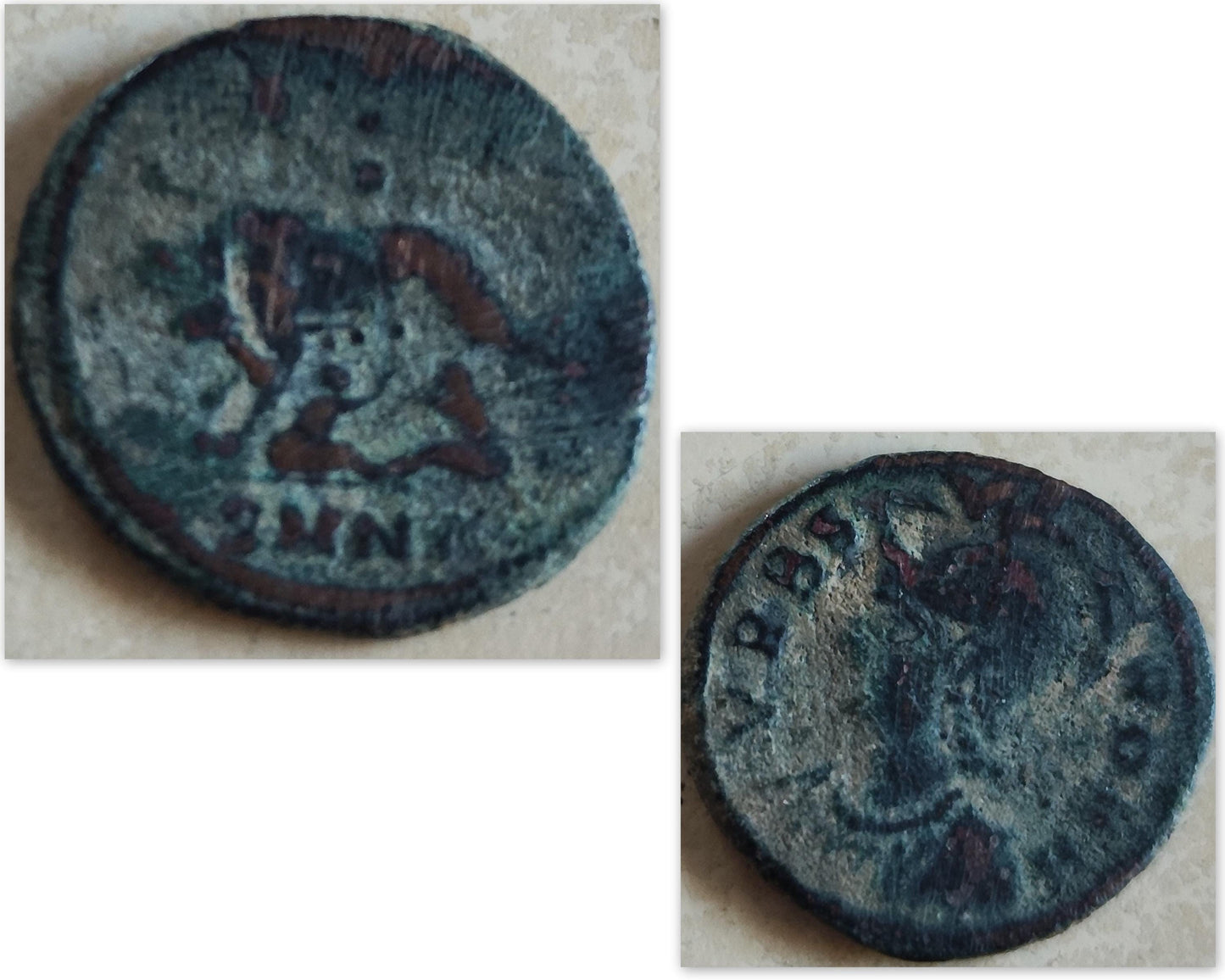 Genuine Roman Romulus & Remus coin necklace, Vintage Coin Pendant, women medallion jewelry, antique Constantine She wolf bronze coin