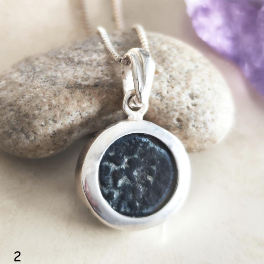 Widow's Mite Coin Necklace: Authentic Antique Silver Jesus Pendant Barr Designs