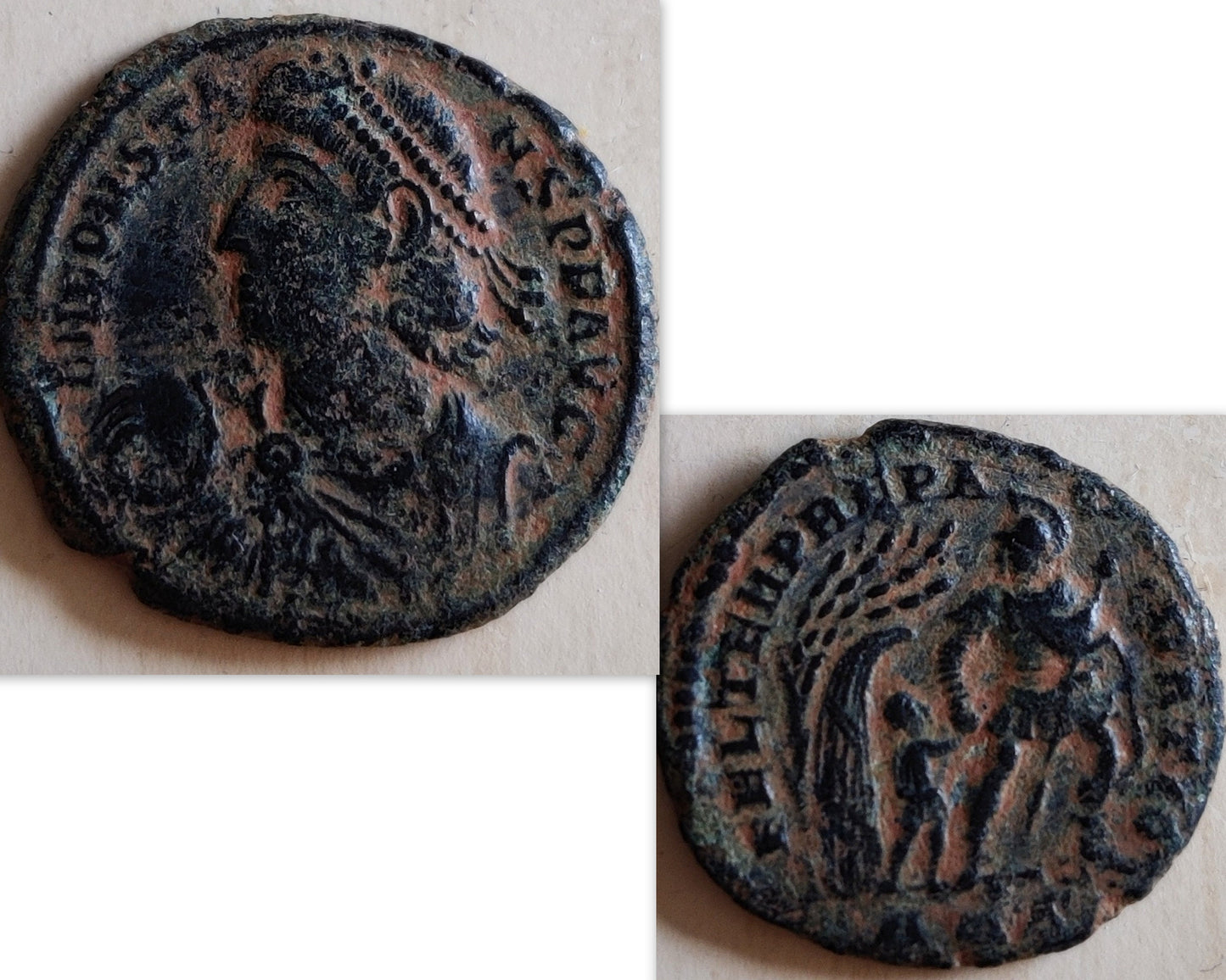 Authentic Roman coin necklace, Antique Constantine son bronze follis silver medallion, men women pendant, Ancient jewelry, unisex gift idea
