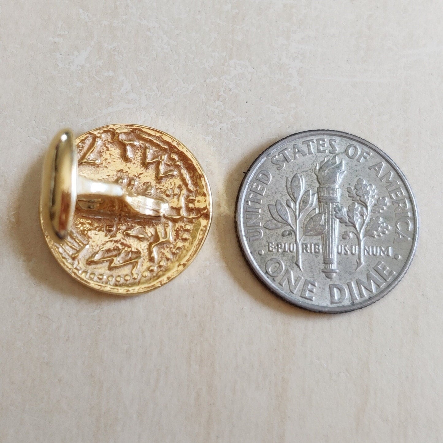 Gold Plated Coin Cufflinks, Jewish Revolt Half Shekel Replica, Israeli Jewelry Barr Designs