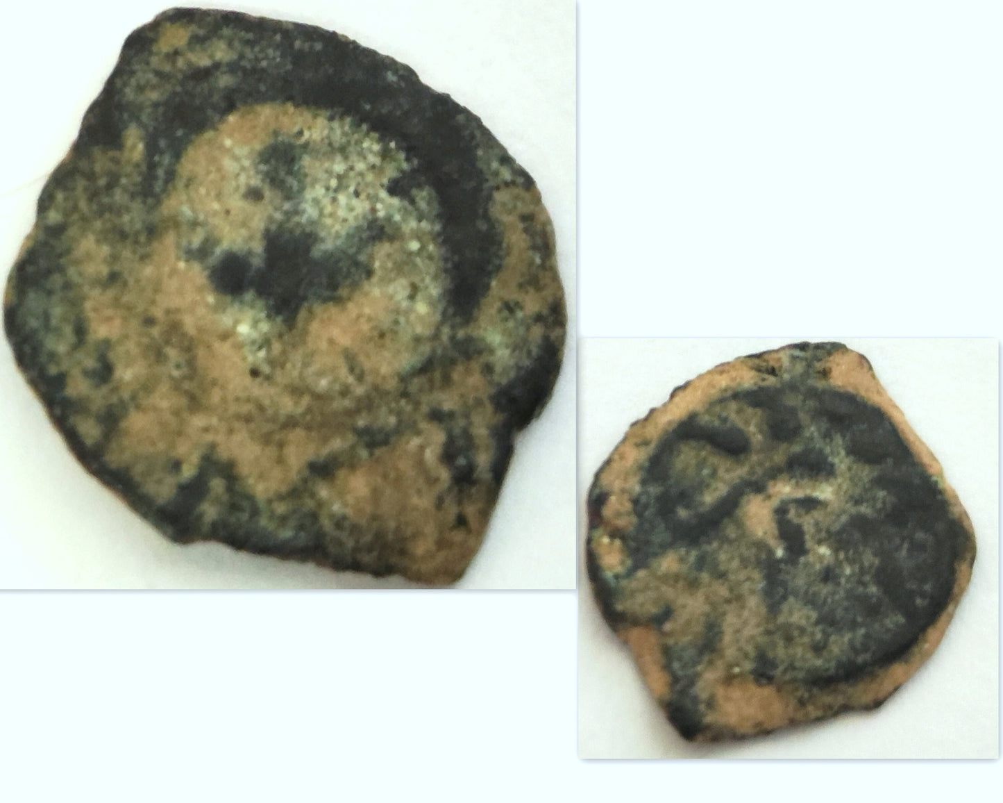 Antique Biblical Coin Silver Necklace, Genuine Real Widow's Mite coin Small Charm pendant, Jesus Ancient Coin Jewelry, Christian gift idea