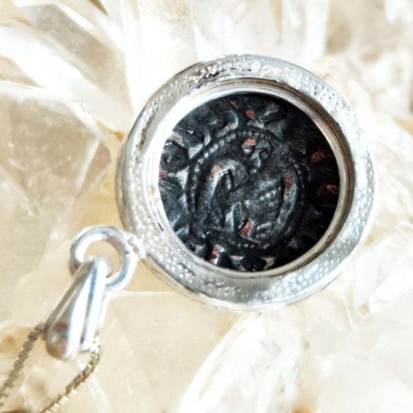 Medieval Crusader Cross Coin Silver Necklace, 1st Crusade France Coin, Christian Medallion Pendant, Gift Idea for Men