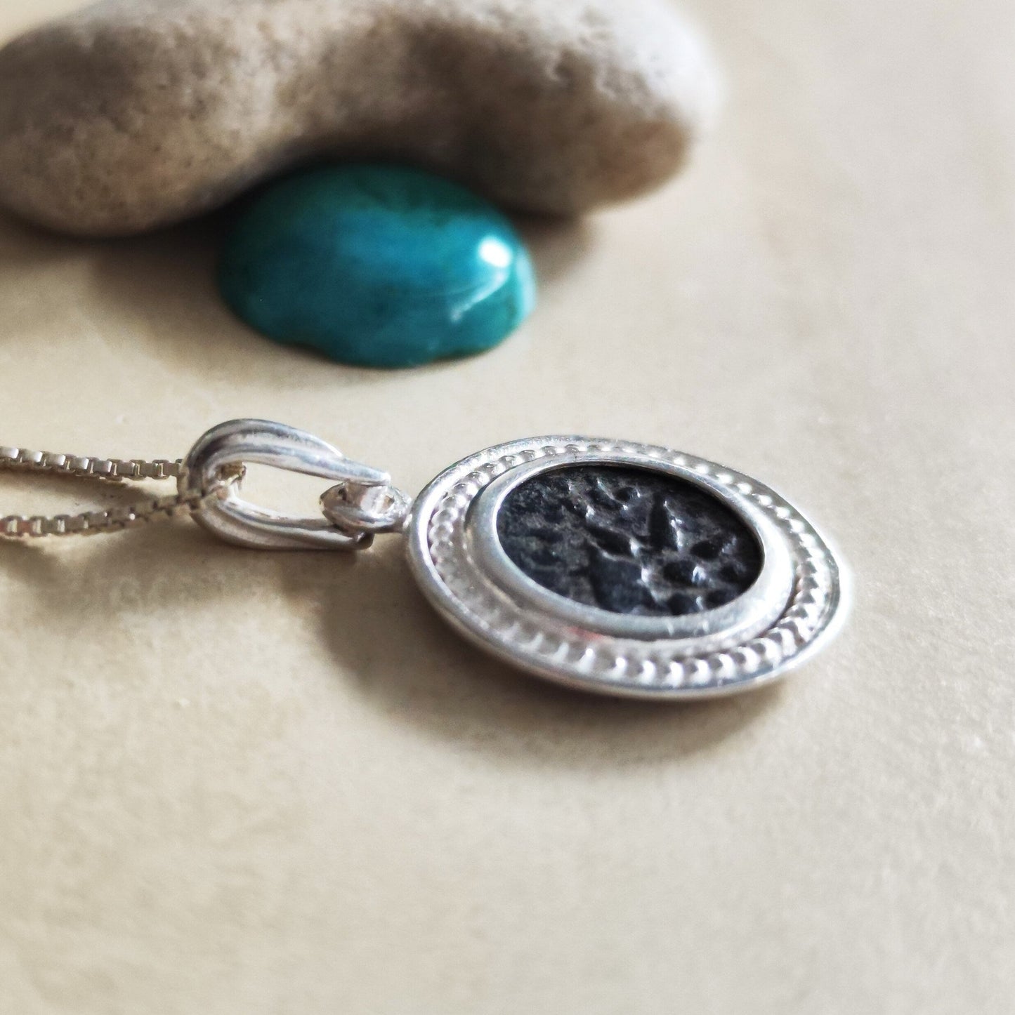 Sterling Silver Widow's Mite Pendant: Authentic Ancient Coin Necklace Barr Designs