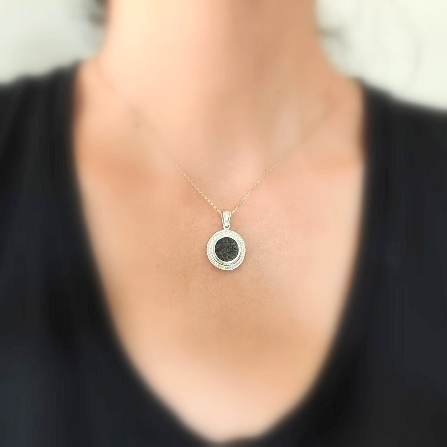 Sterling Silver Widow's Mite Pendant: Authentic Ancient Coin Necklace Barr Designs