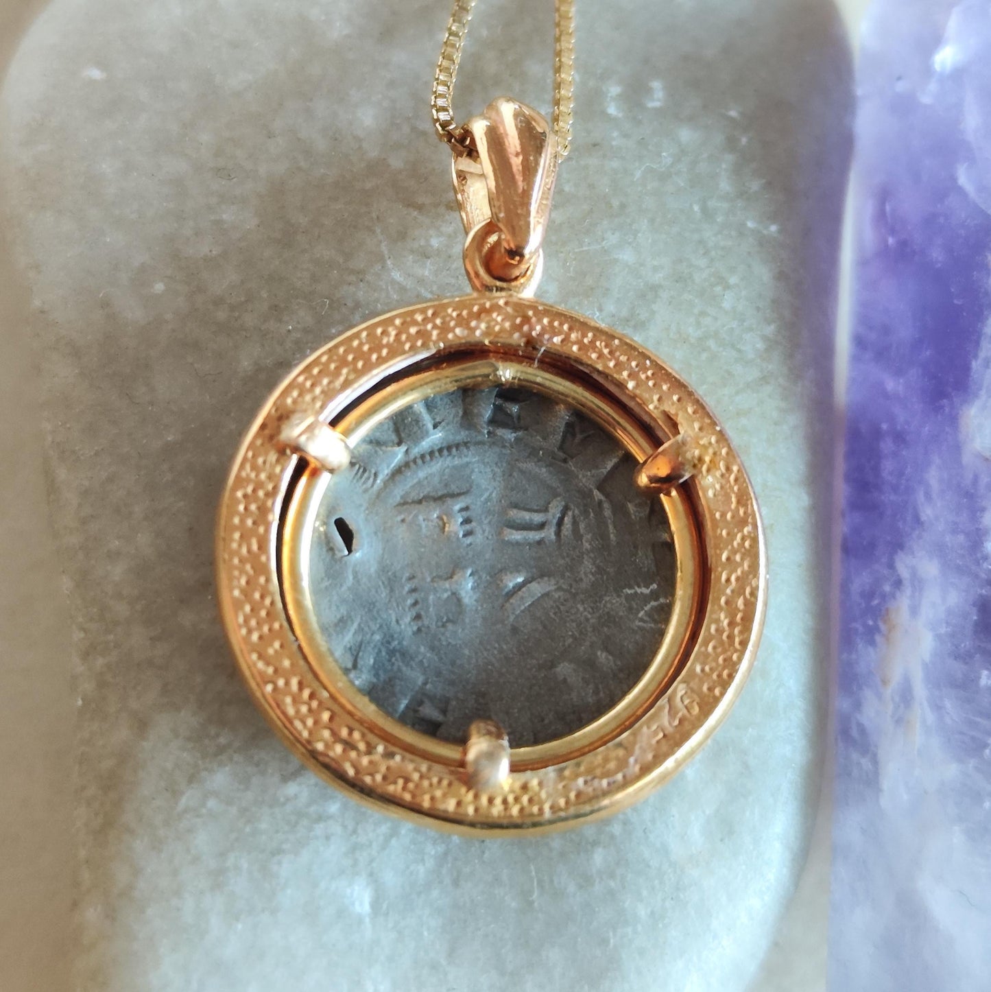 Jerusalem Crusaders Coin Necklace, Latin Kingdom of Jerusalem Medallion, Medieval Knights Ancient Cross, Christian Holy Sepulchre Denarius